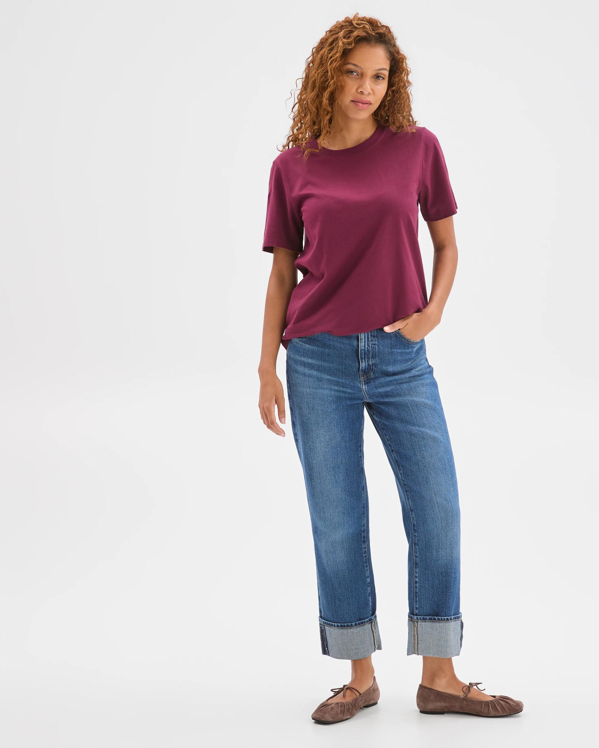 2 Target Woman Australian Cotton Classic T-Shirt BOYSENBERRY, 2 of 6