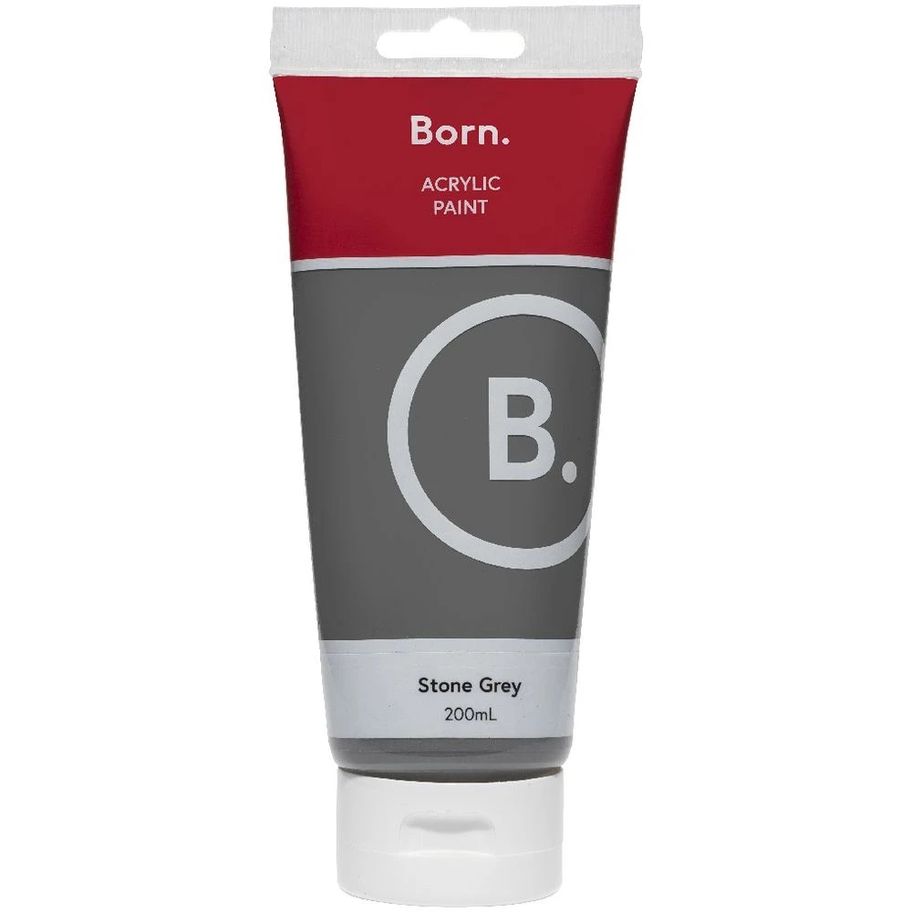 2 Born Acrylic Paint 200mL Stone Grey, 2 of 3
