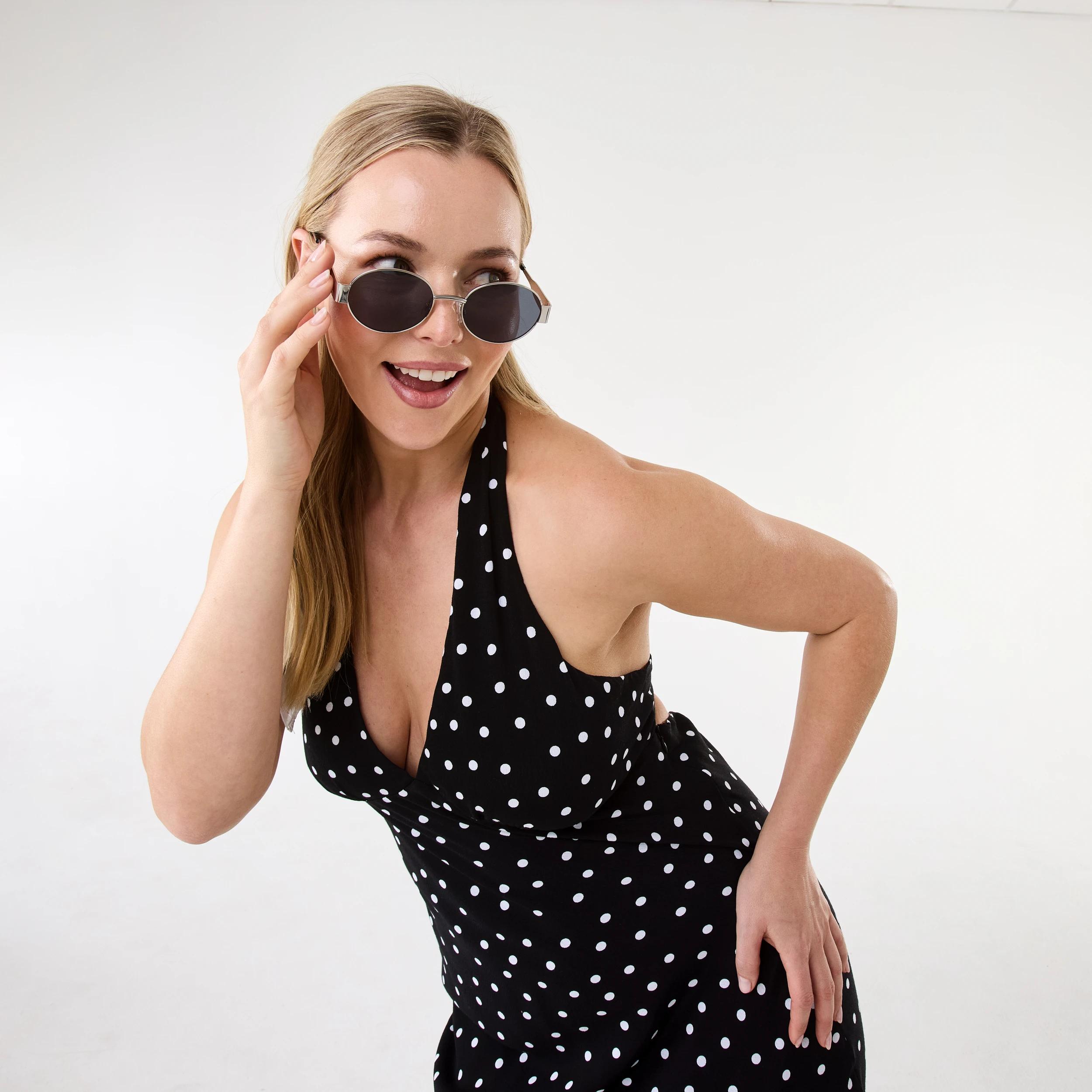 8 Sleeveless Halter Neck Midi Dress Polka Dot, 8 of 8