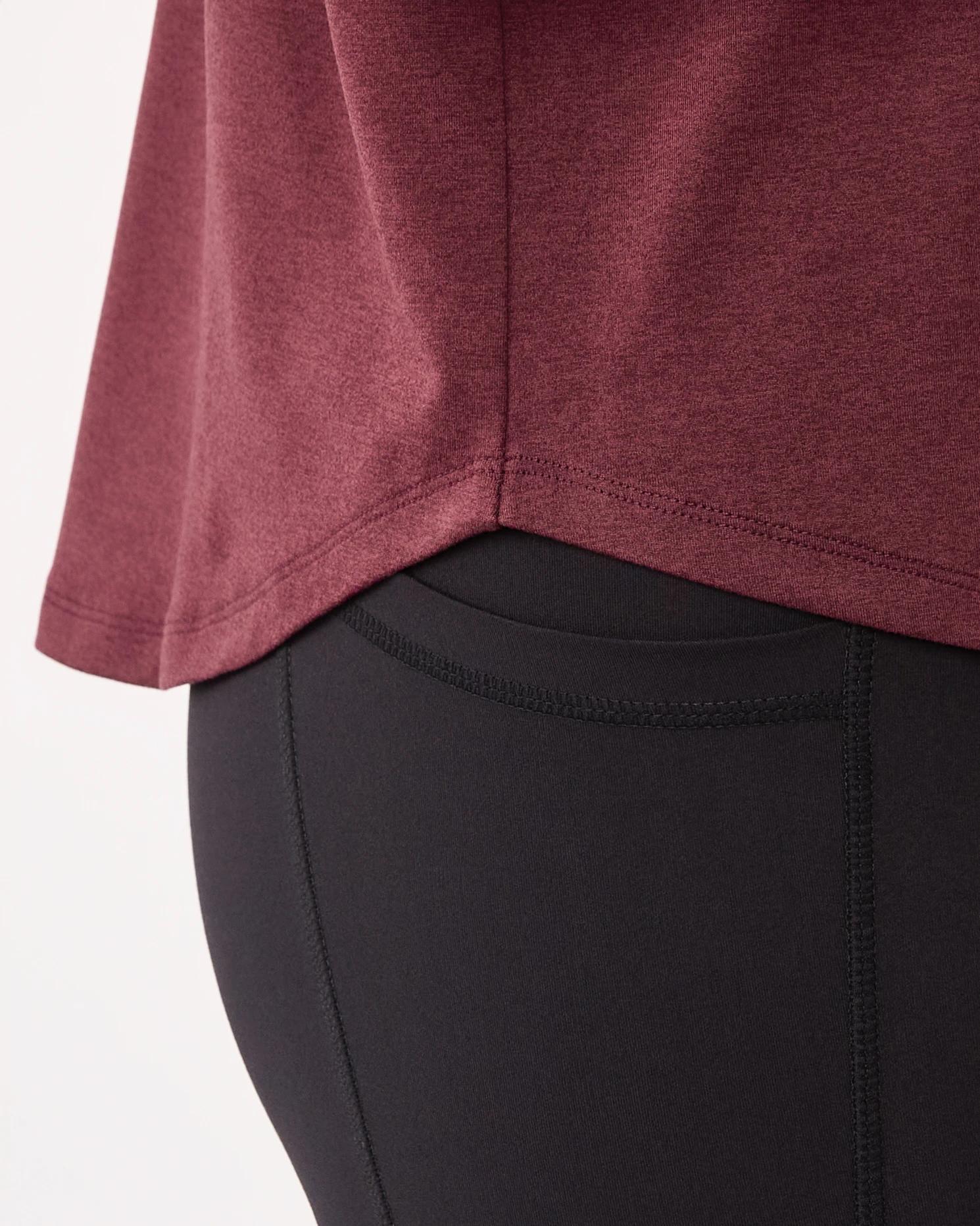 7 Active Womens Twist Back Studio T-shirt Royal Burg, 7 of 7