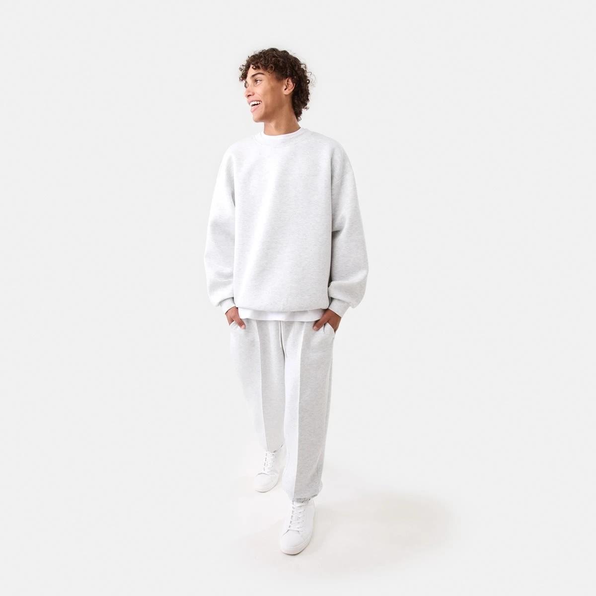 2 Scuba Oversized Crew Neck Sweatshirt WHITE MARLE, 2 of 6