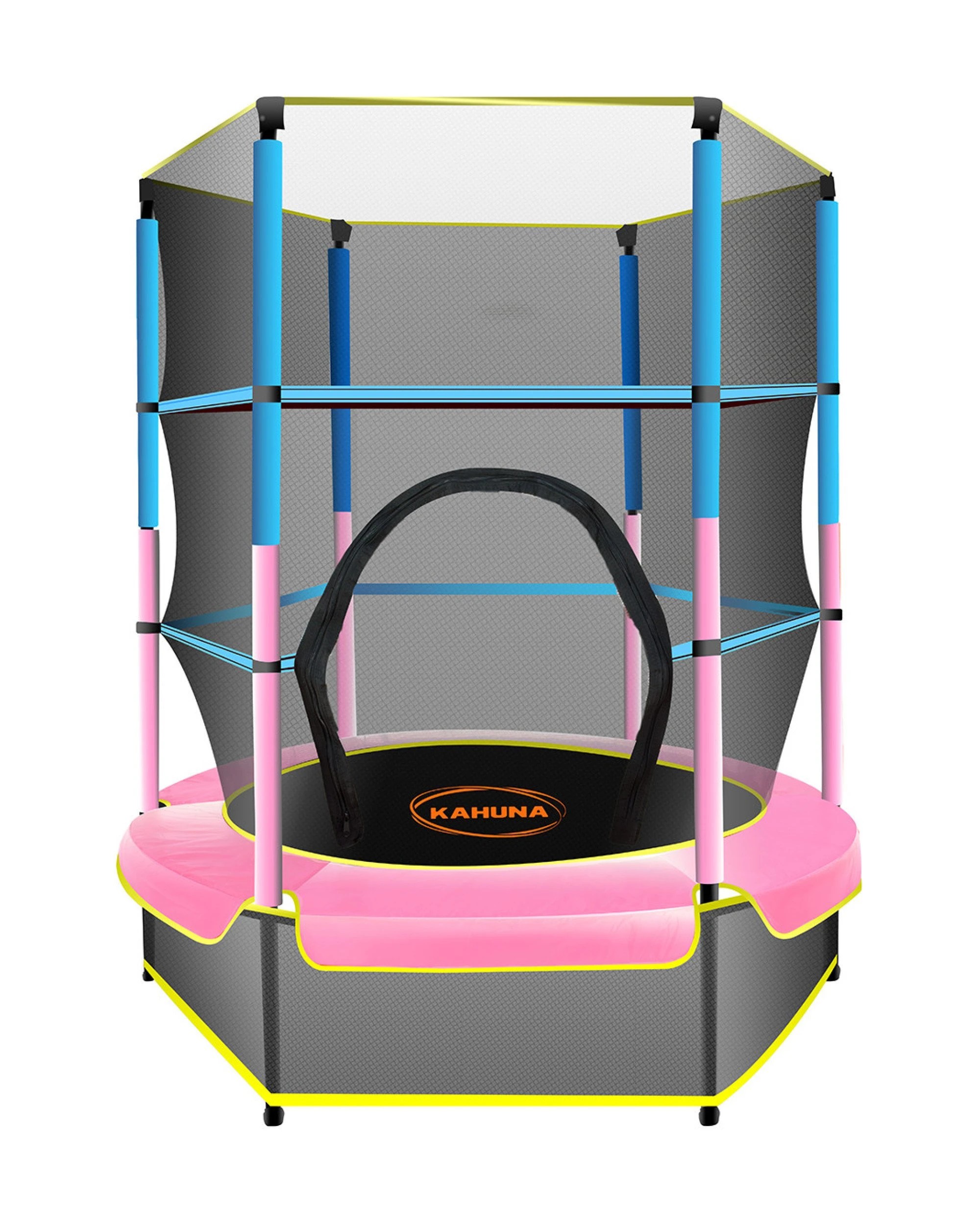 1 Kahuna 4.5ft Trampoline Round Free Safety Net Spring Pad Cover Mat Outdoor - Blue, 1 of 7