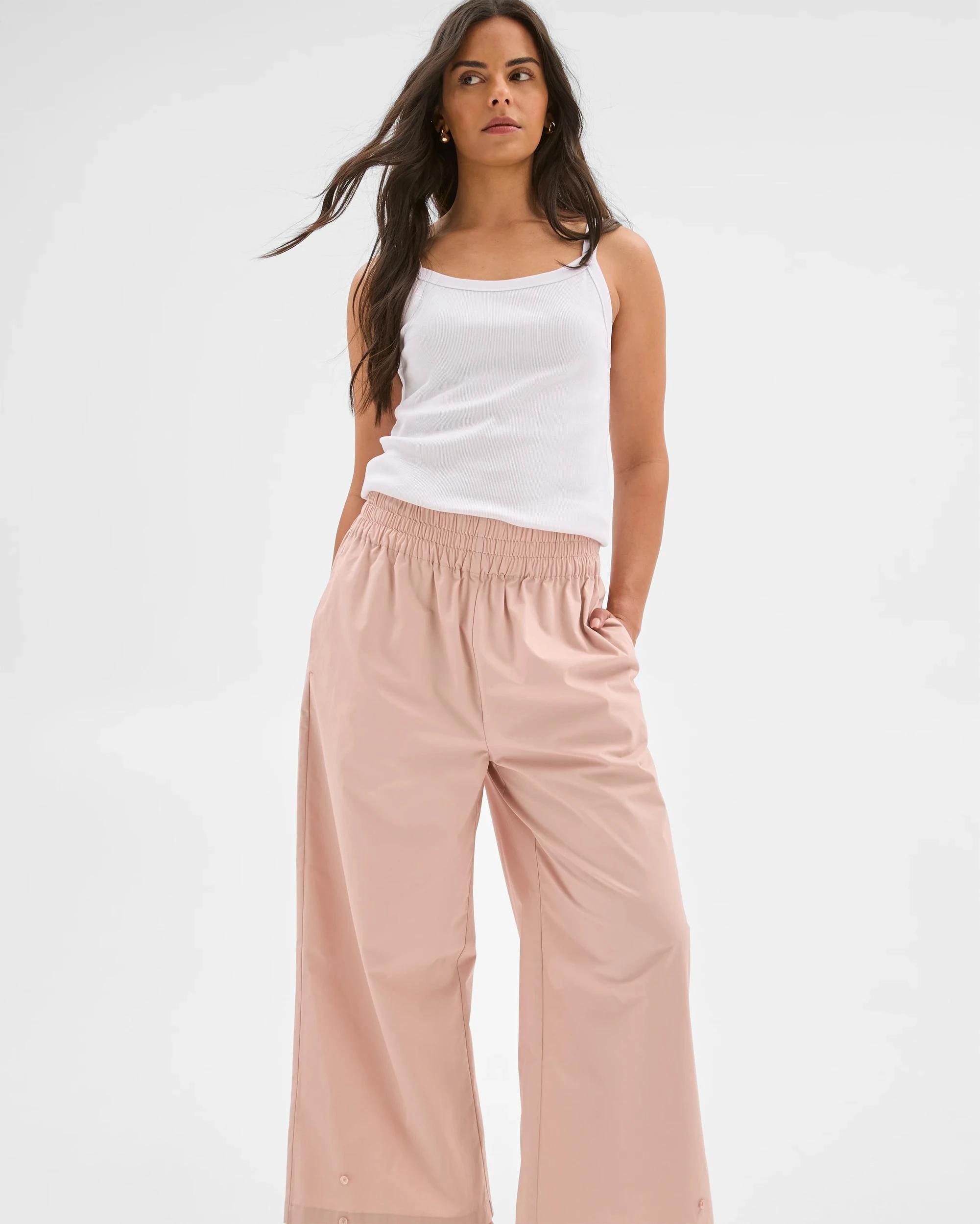 3 Target Button Hem Pants PINK SAND, 3 of 5