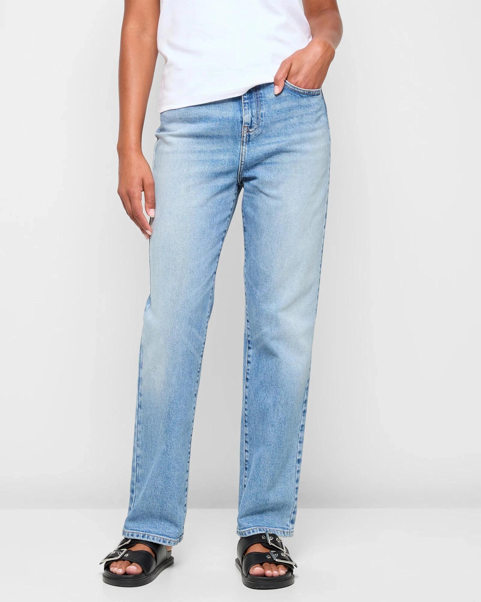 4 Target High Rise Full Length Straight Denim Jeans - Bella BRIGHT BLUE, 4 of 5