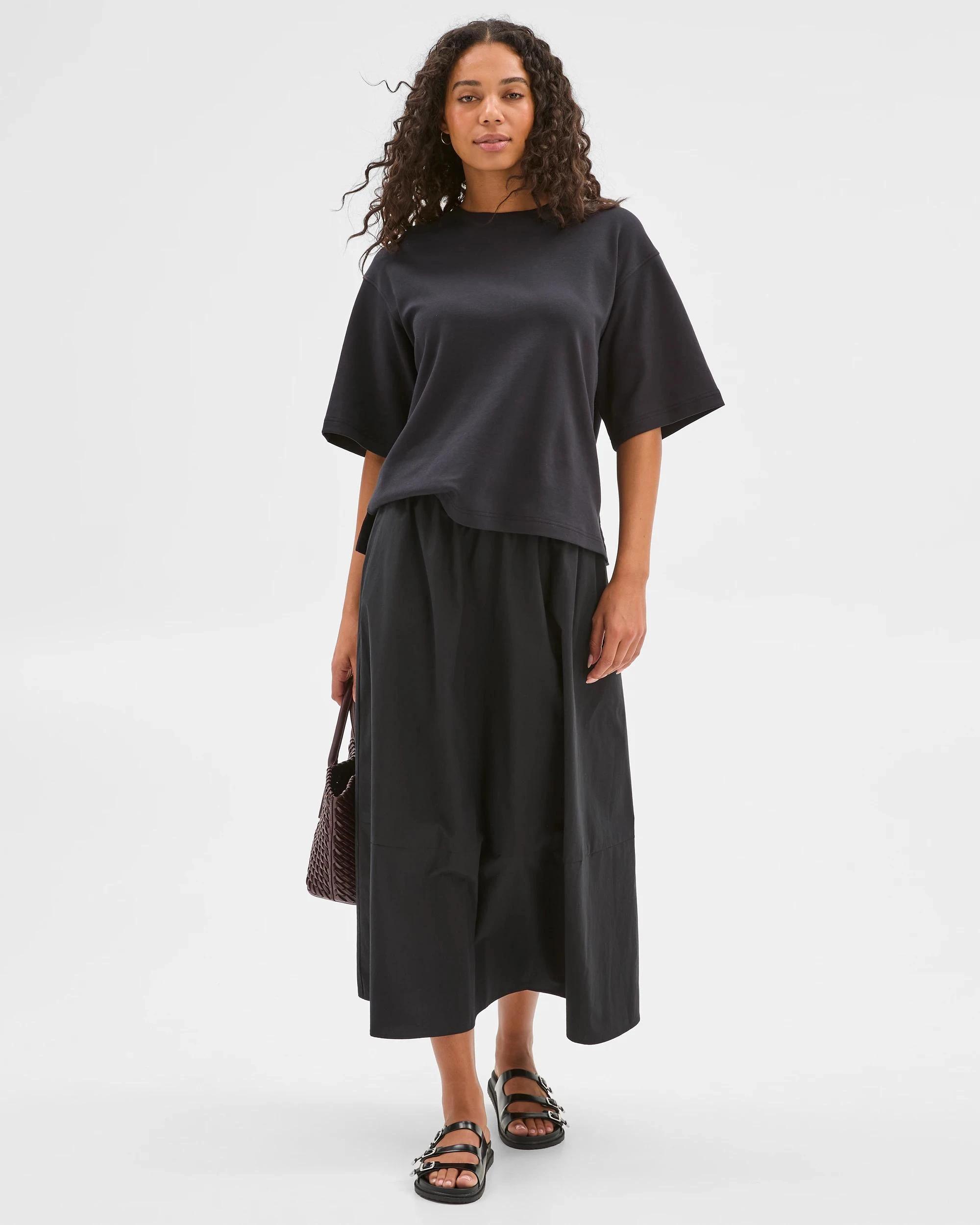 1 Target Australian Cotton Heavyweight Boxy T-Shirt BLACK, 1 of 6