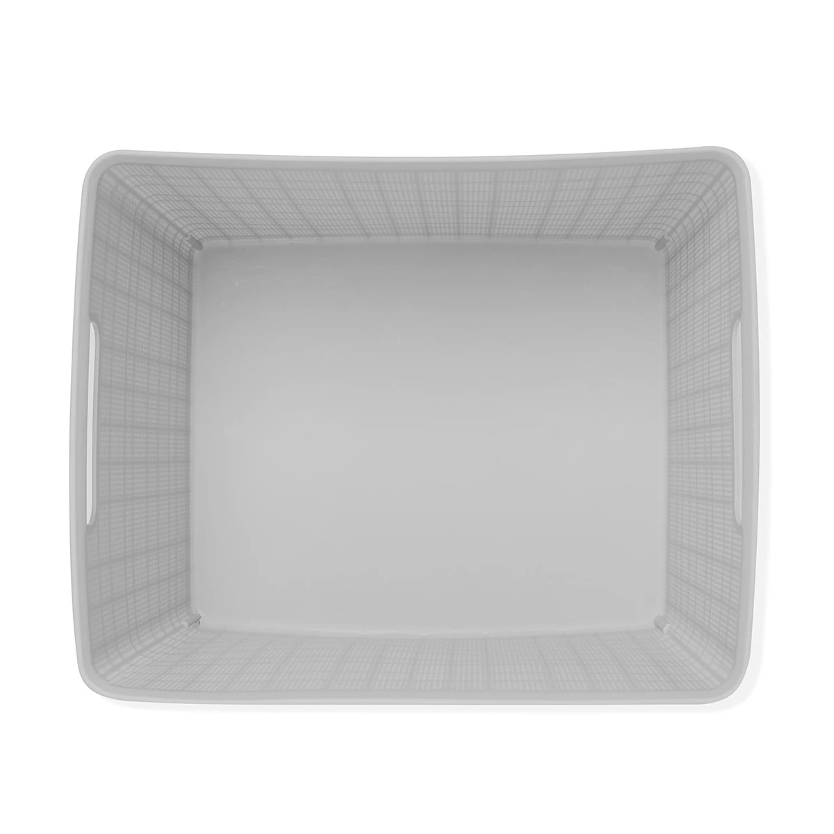 6 4.5L Rectangle Linen Weave Basket - Grey, 6 of 7