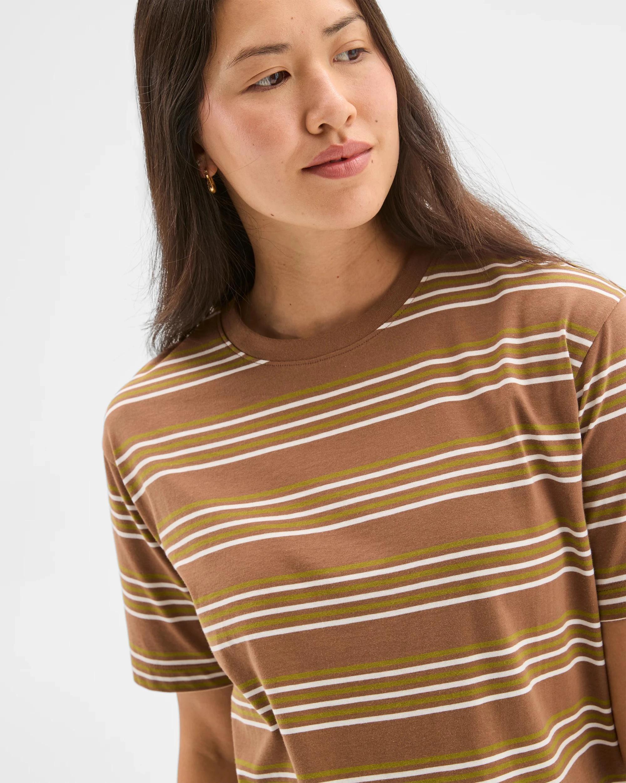 3 Target Australian Cotton Step Hem Boxy Crop T-Shirt PARTRIDGE STRIPE, 3 of 5