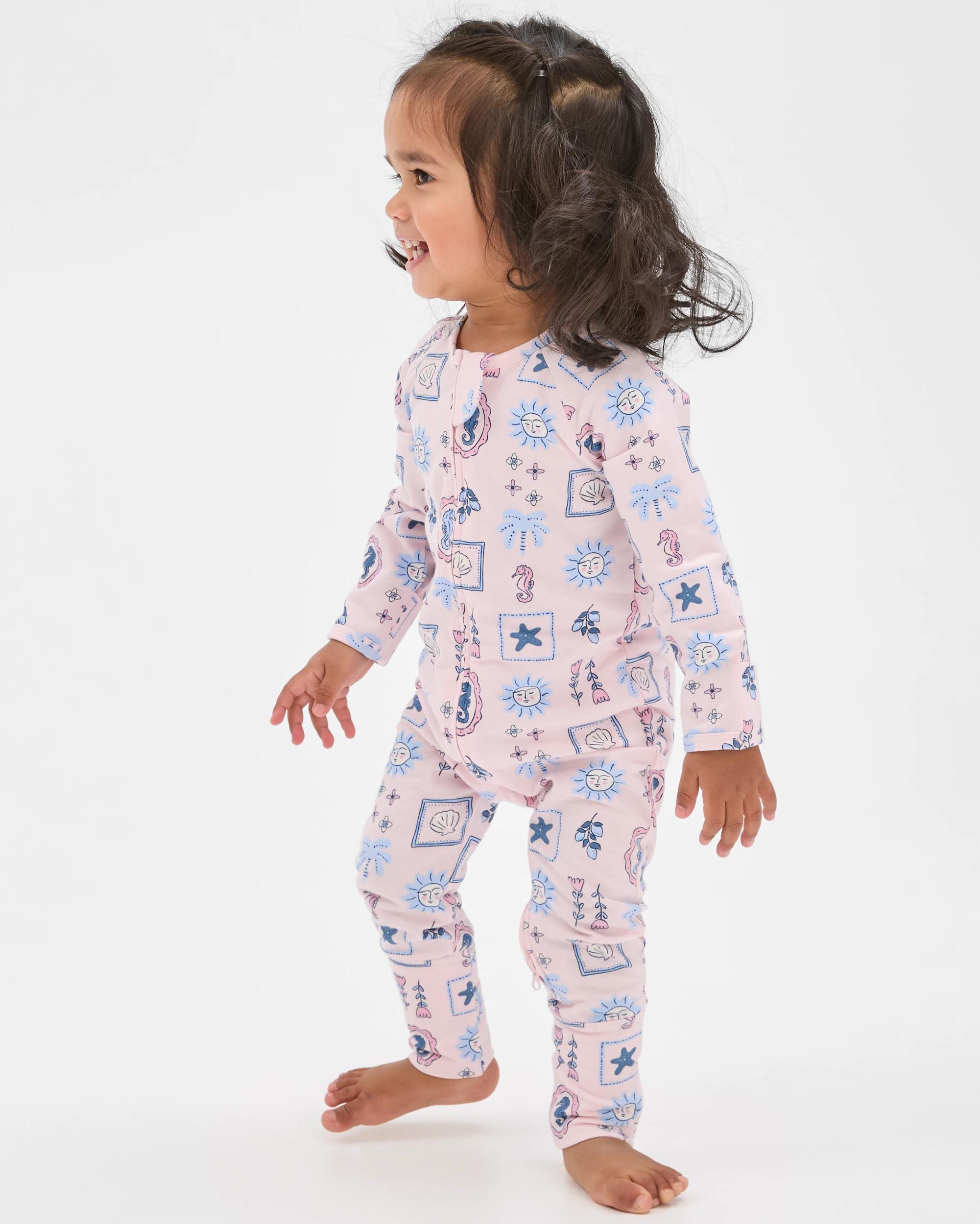 2 Target Baby Organic Cotton Zip Front Footless Coverall BALLETS SEA TILE, 2 of 6