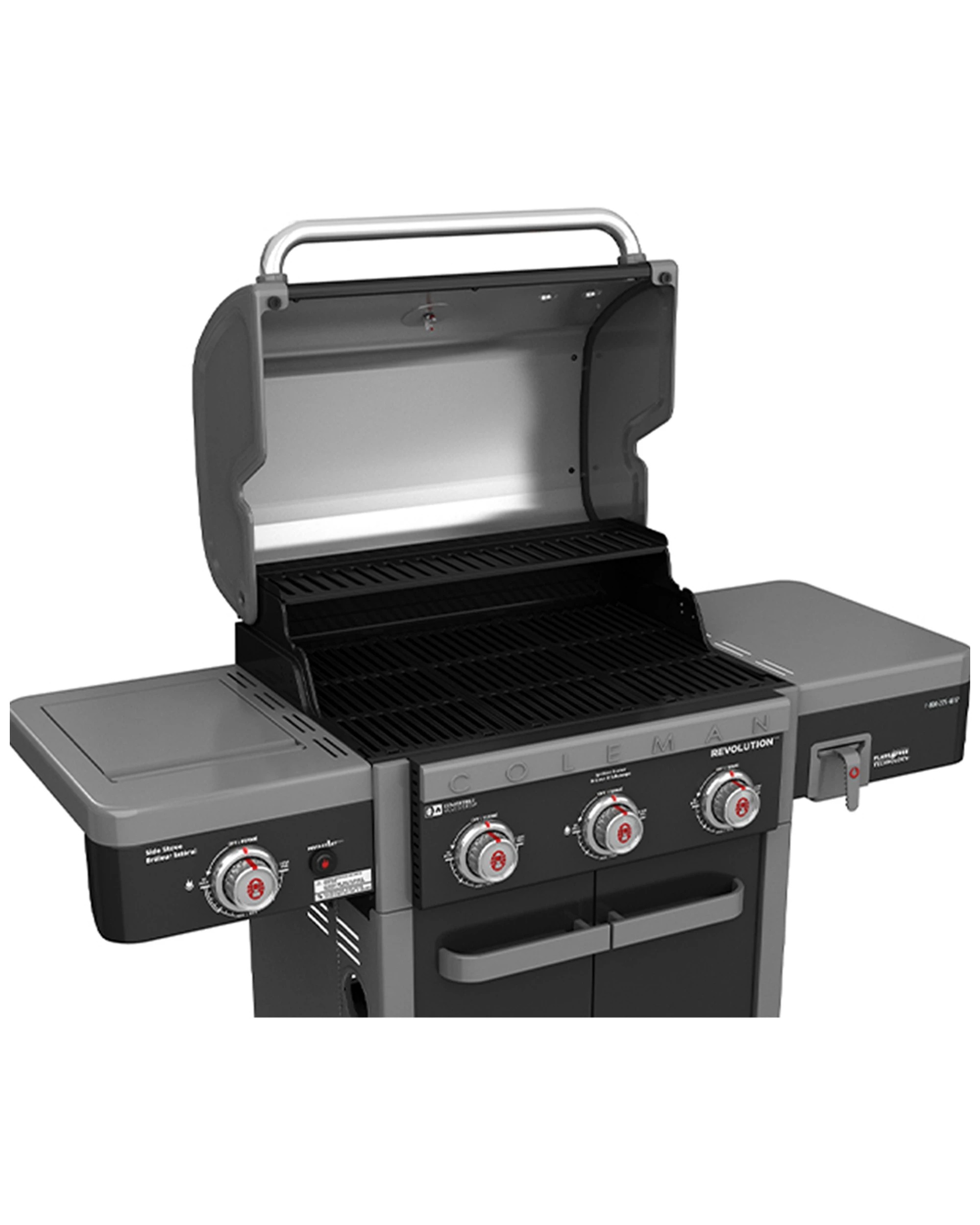 2 Coleman Revolution 3 Burner Gas BBQ With Side Burner Grease Management - Black, 2 of 9