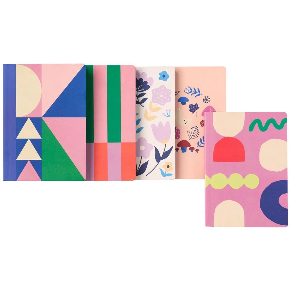 3 Keji A5 Ruled Notebook 160 Page Colour Geo, 3 of 3