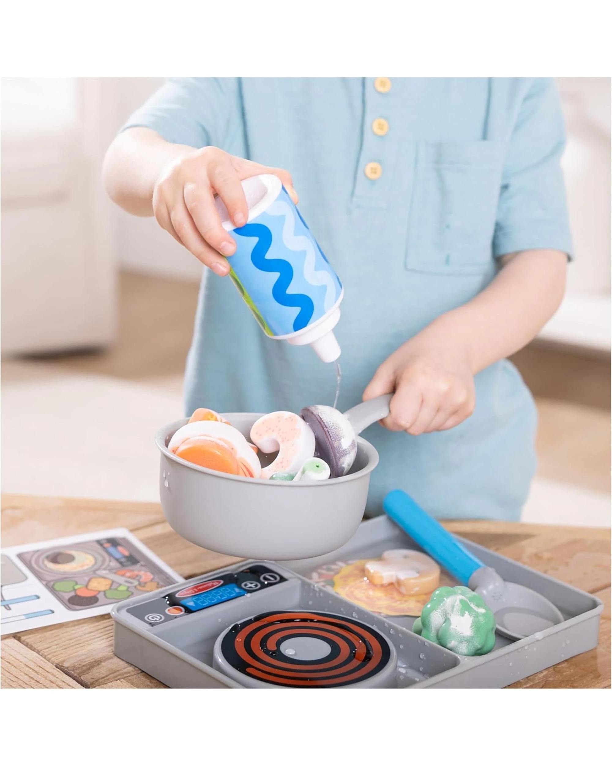 6 Melissa and Doug Water WOW! Simmer and Stir Stove Top Play Set, 6 of 8