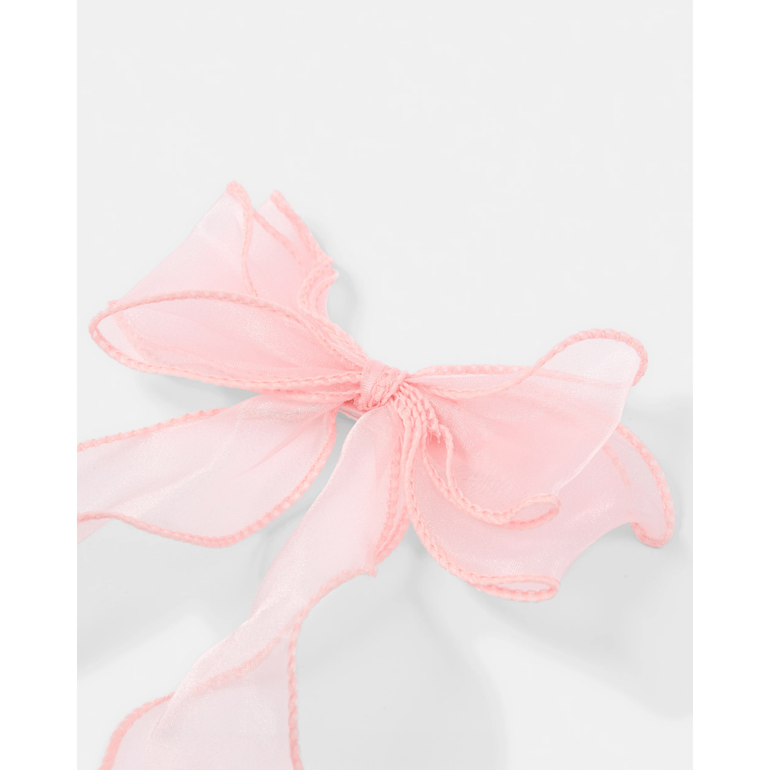 3 Pink Organza Bow Hair Clip, 3 of 4