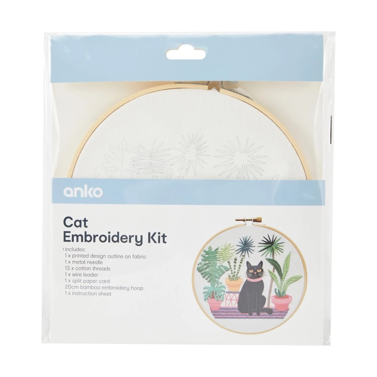 1 Cat Embroidery Kit, 1 of 3