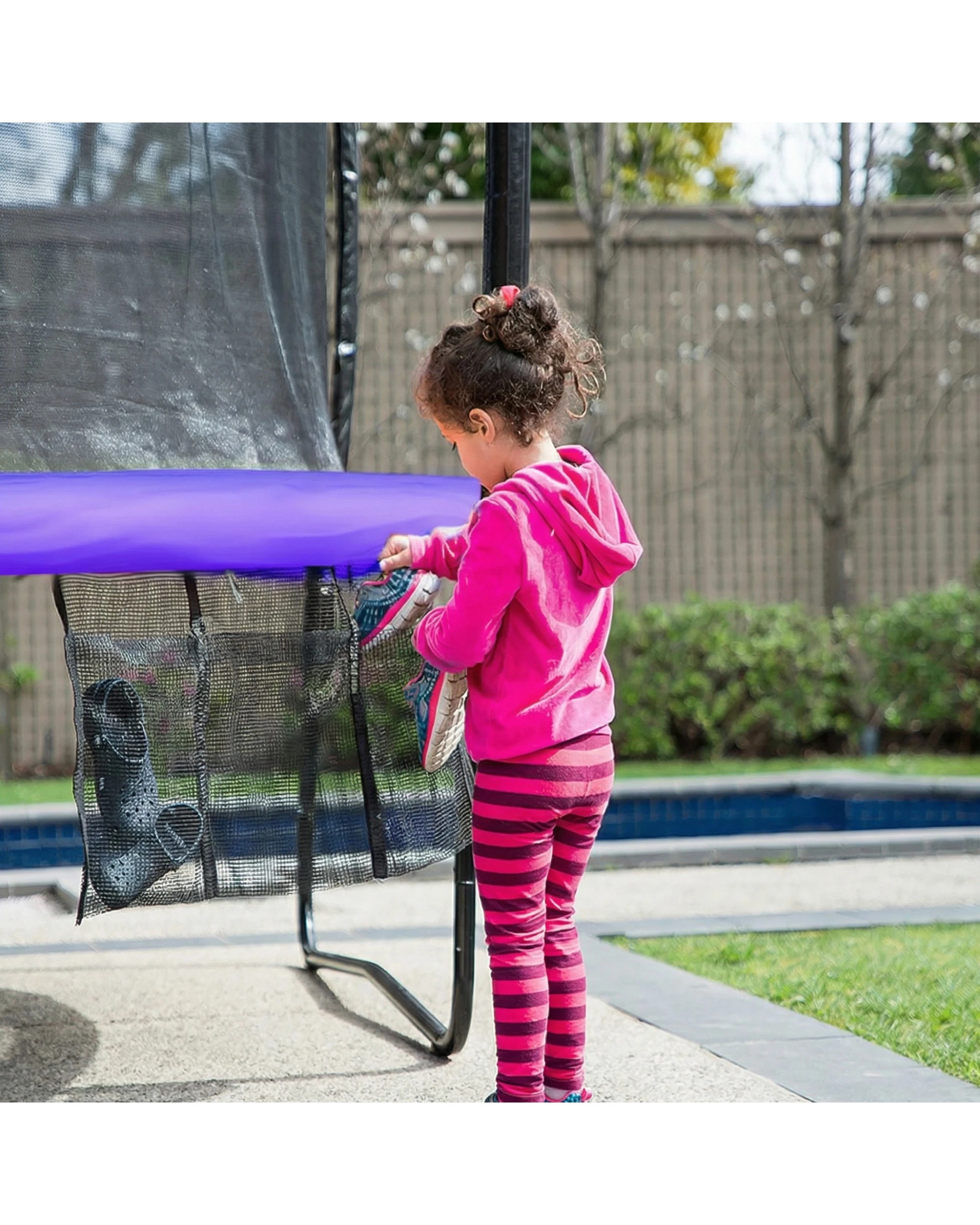 6 Kahuna Trampoline 10 ft with Roof - Purple, 6 of 9