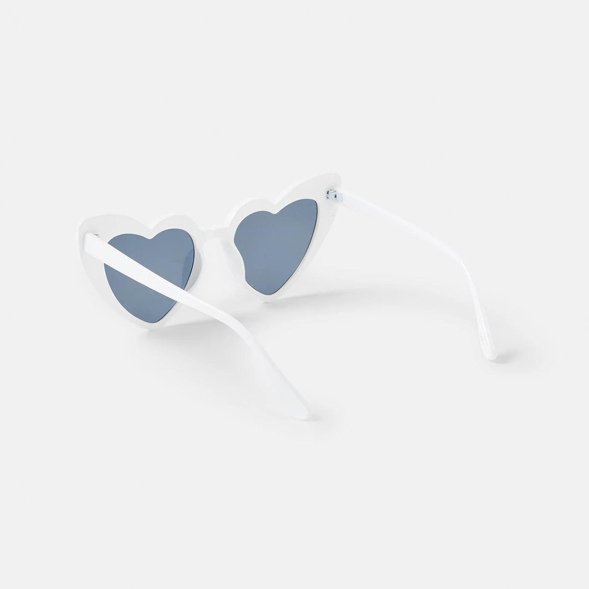 2 Heart Shaped Sunglasses White, 2 of 6