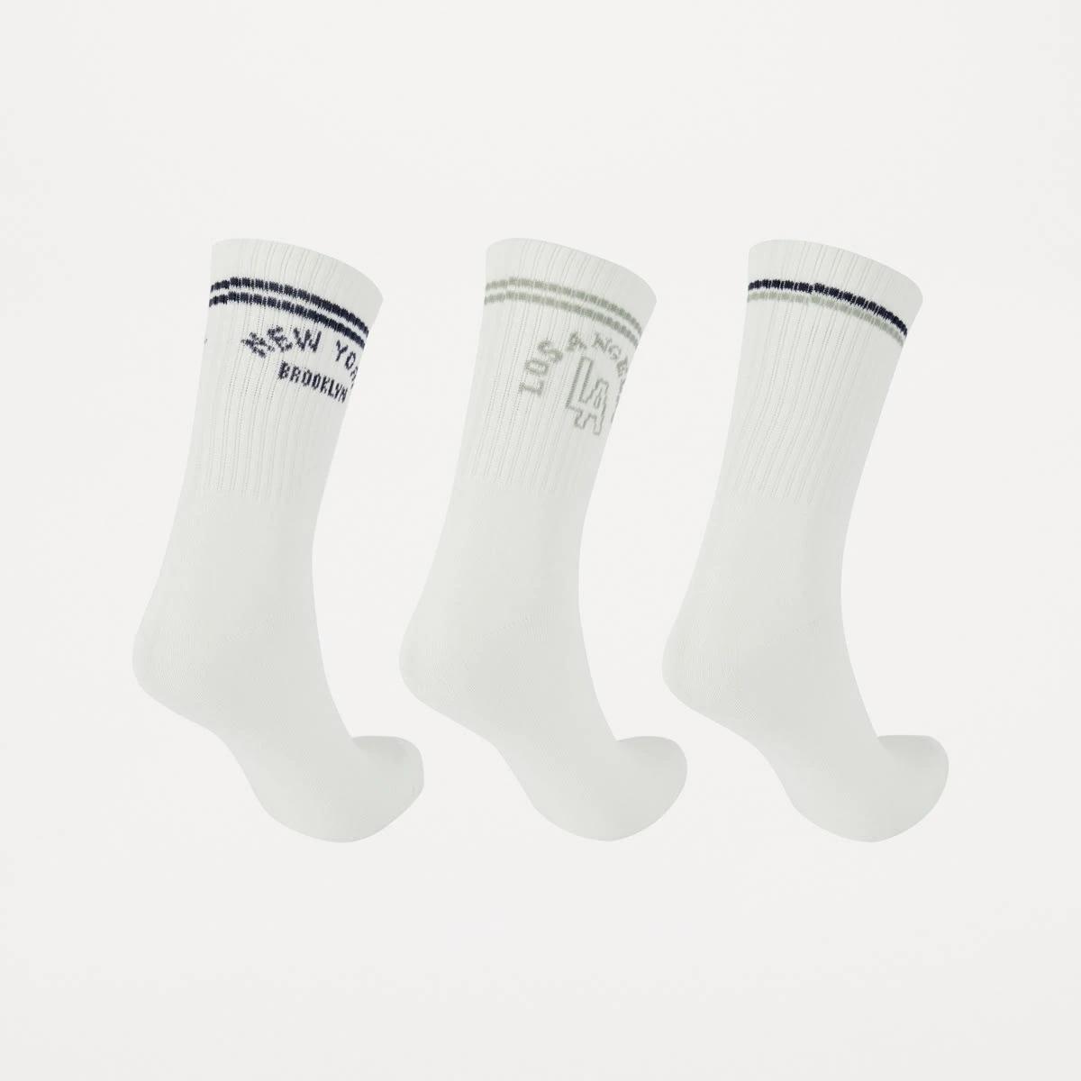 2 3 Pack Rib Quarter Crew Socks VARSITY SHADOW NAVY, 2 of 3