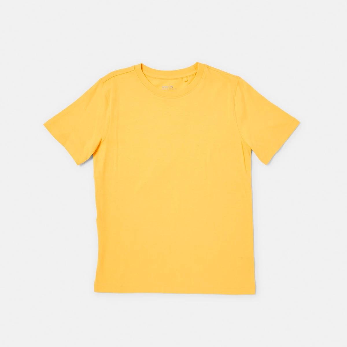 7 Short Sleeve Plain T-shirt LEMON CHROME, 7 of 8