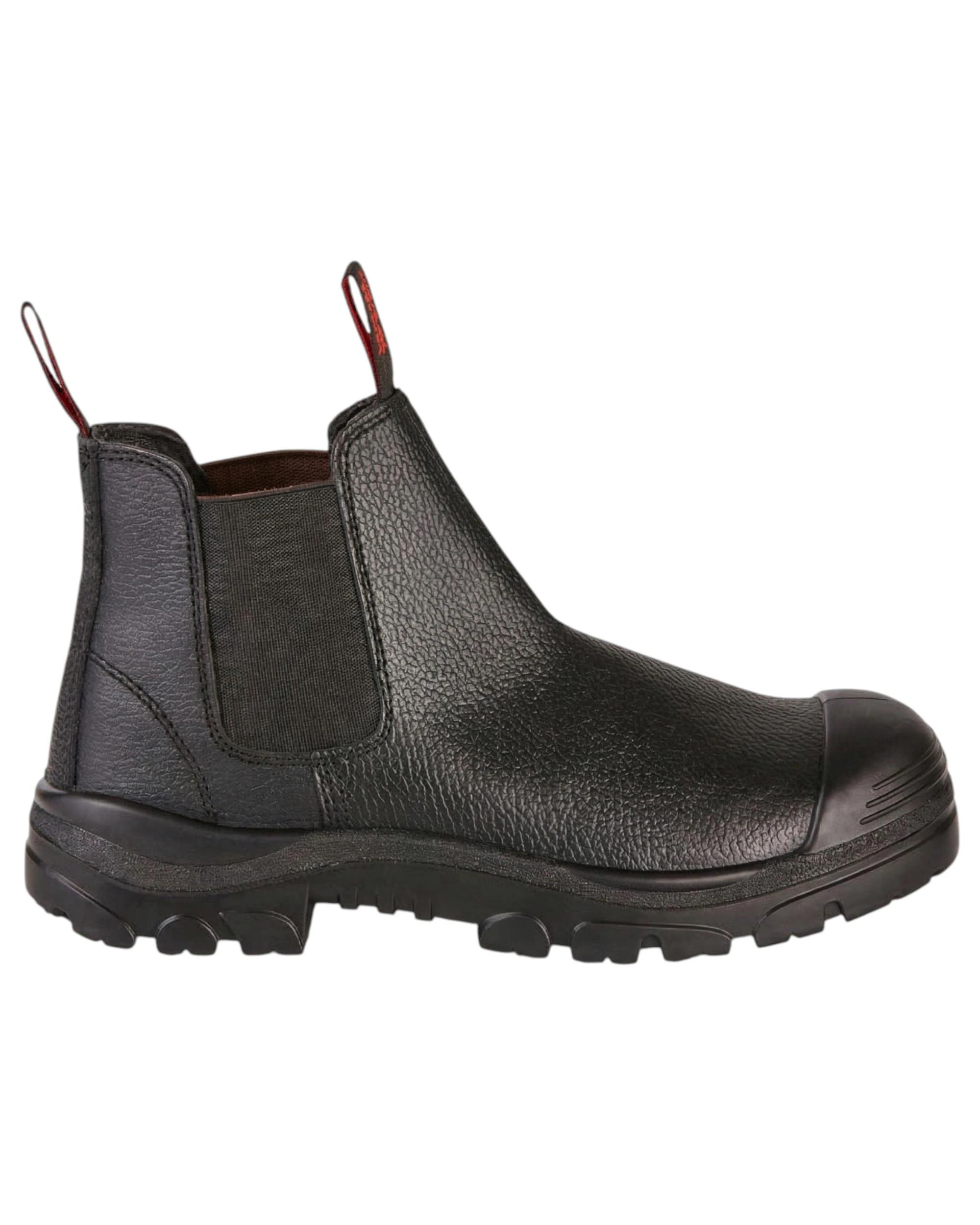 1 Hard Yakka Mens Grit Pull On Steel Toe Safety Black Boot BLACK, 1 of 5