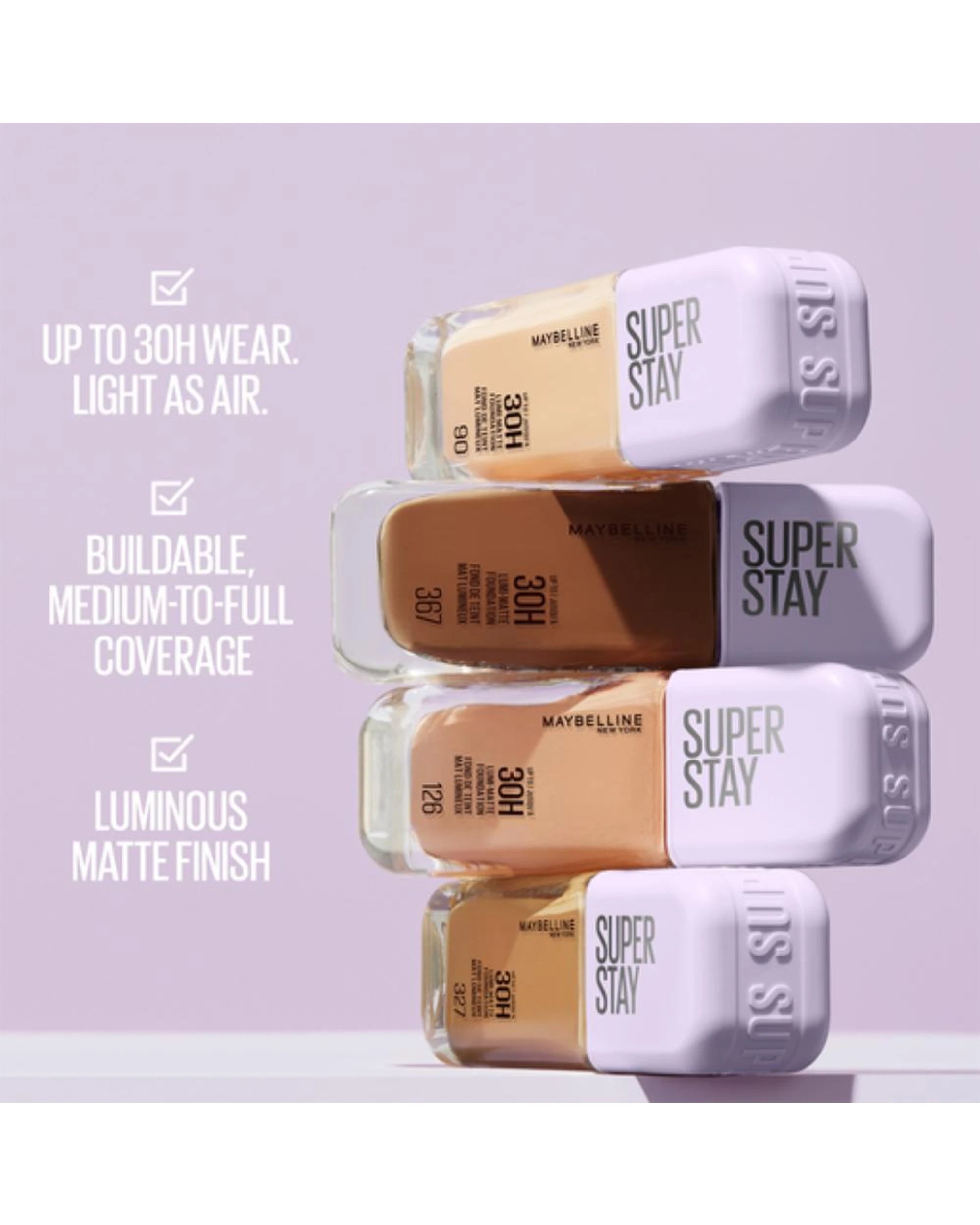 7 3 x Maybelline SuperStay Lumi-Matte Foundation 35mL - 126 - Beige, 7 of 8