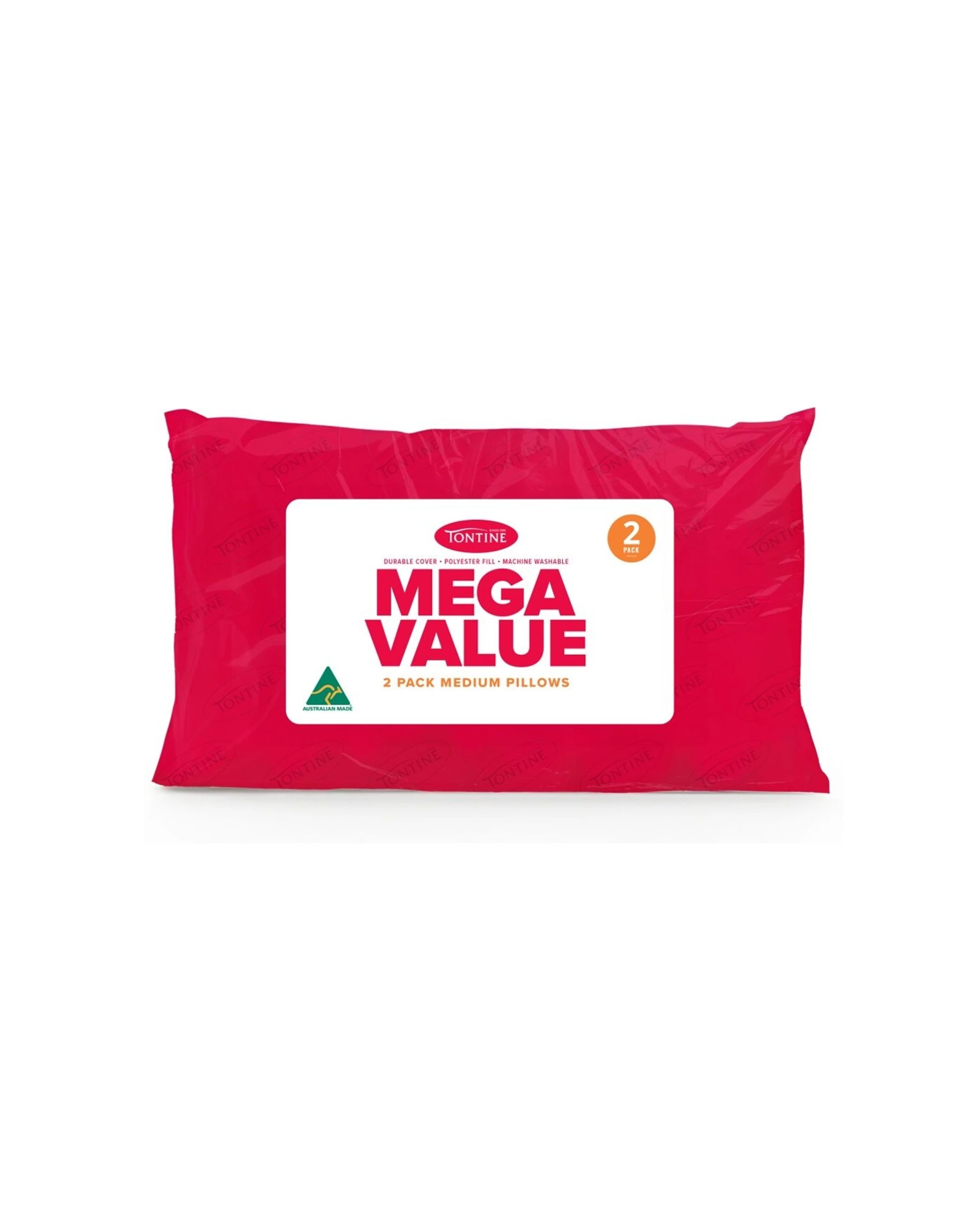 1 Tontine Mega Value Medium Height and Softness Pillows Standard 2pc - White, 1 of 3