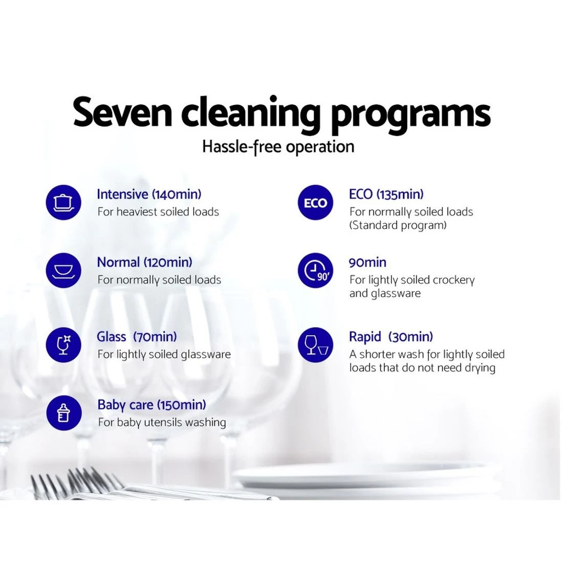 8 Devanti 6 Place Settings Benchtop Dishwasher - Black, 8 of 8