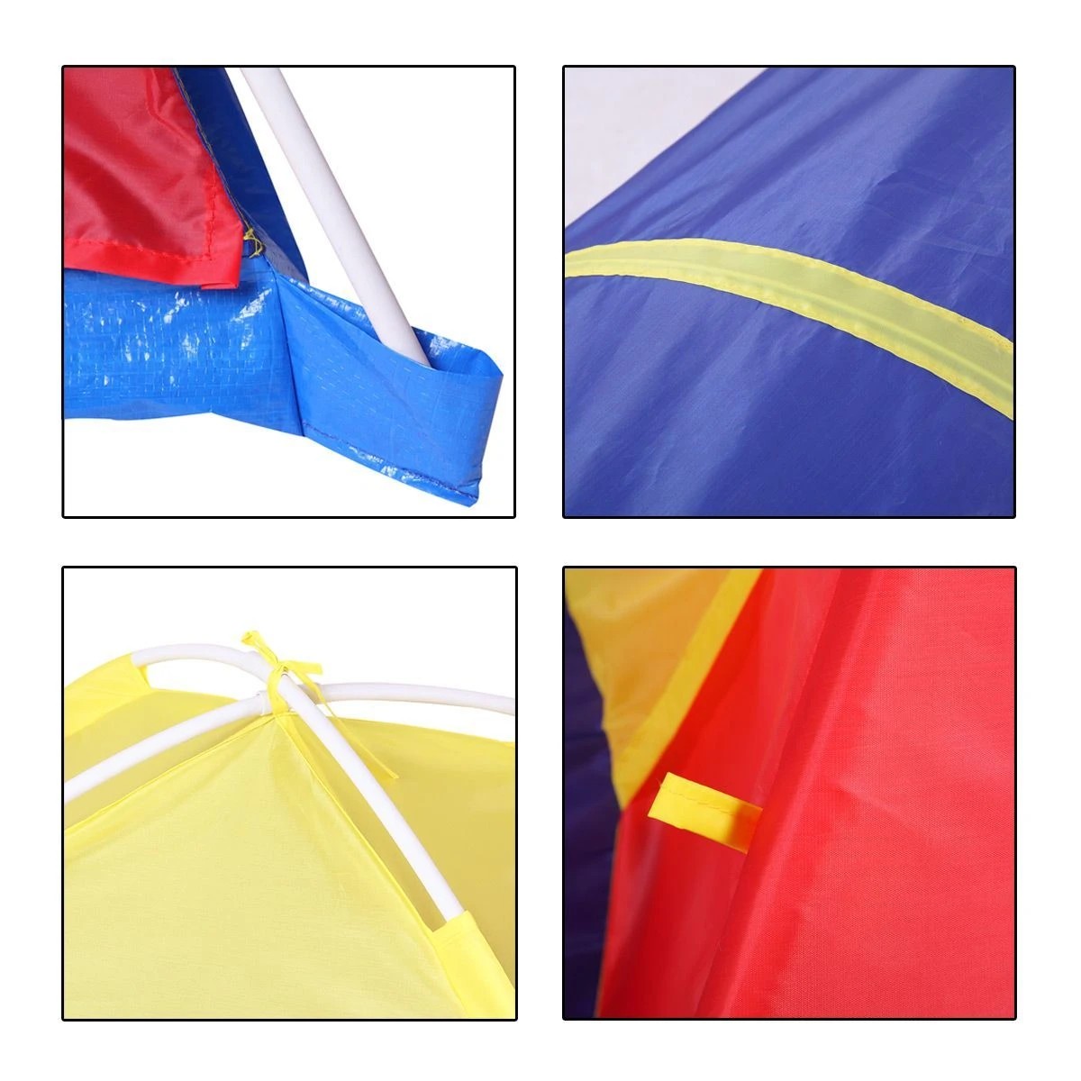 6 AUSWAY Kids Teepee & Tunnel Play Tent, 6 of 10