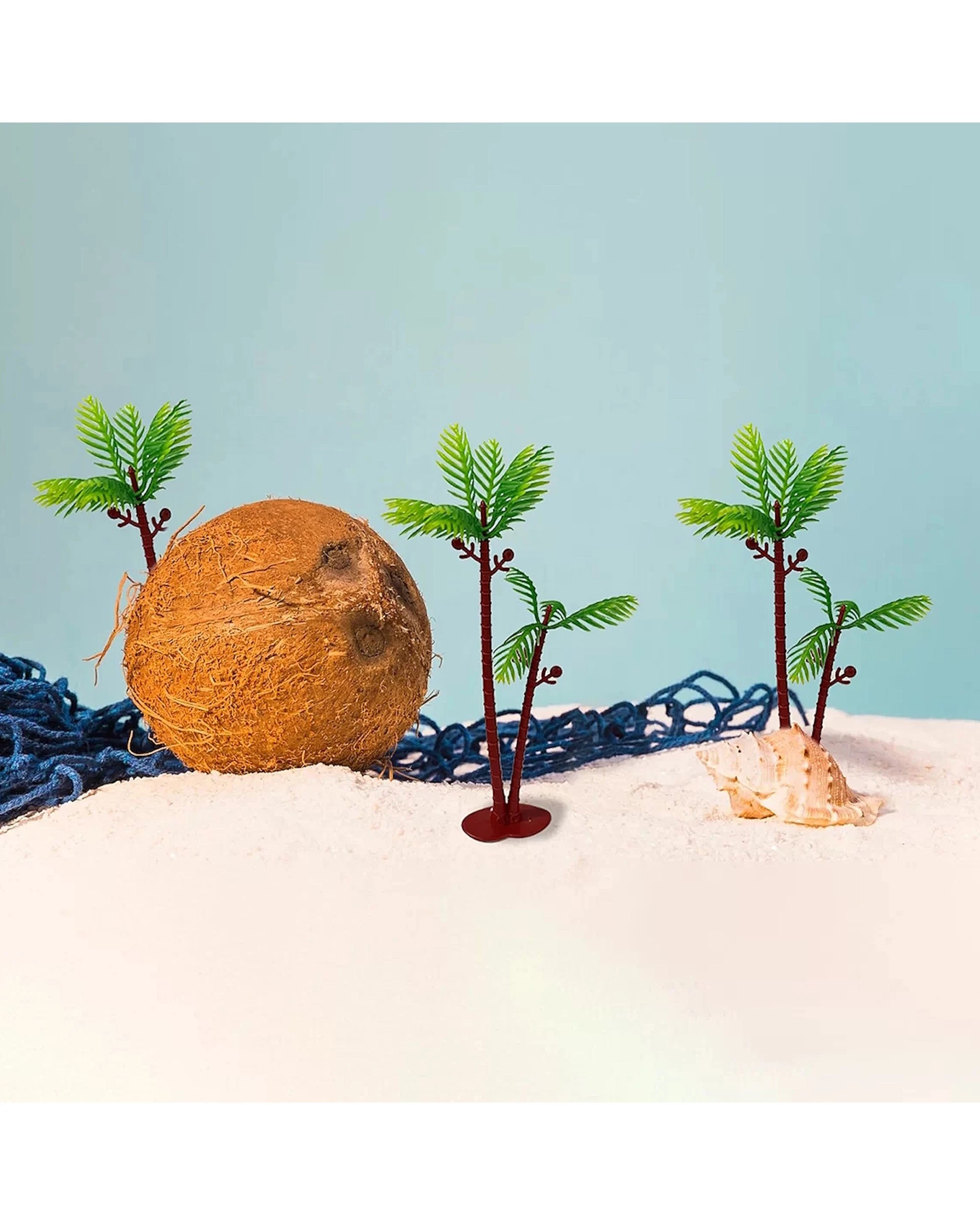 2 Oceana Mini Artificial Coconut Trees Pack of 10 - Green, 2 of 4