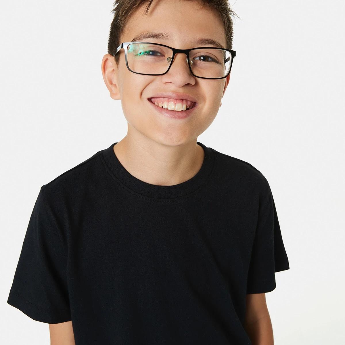 3 Short Sleeve Plain T-shirt BLACK, 3 of 8