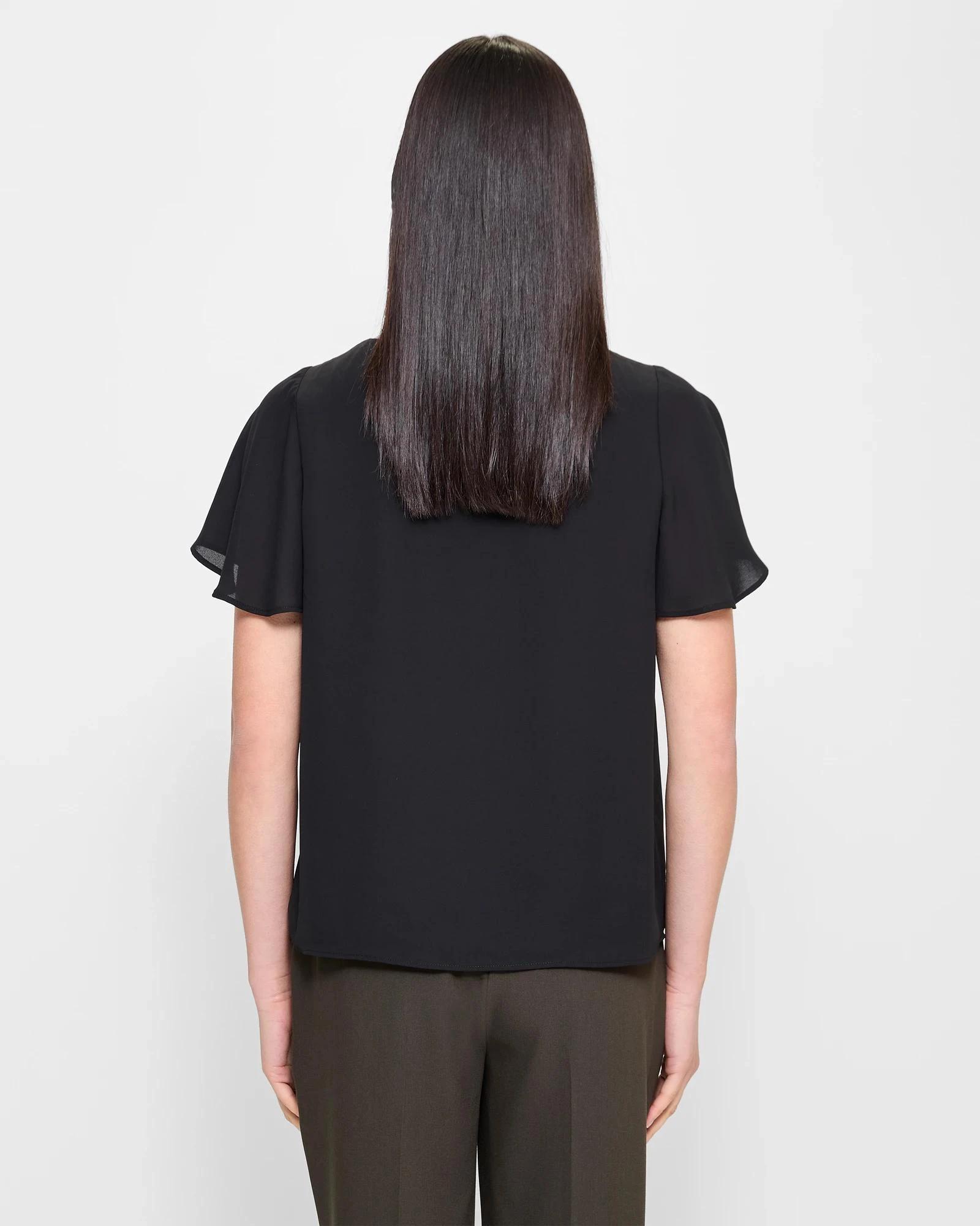 4 Preview Ella Crew Neck Blouse BLACK, 4 of 5