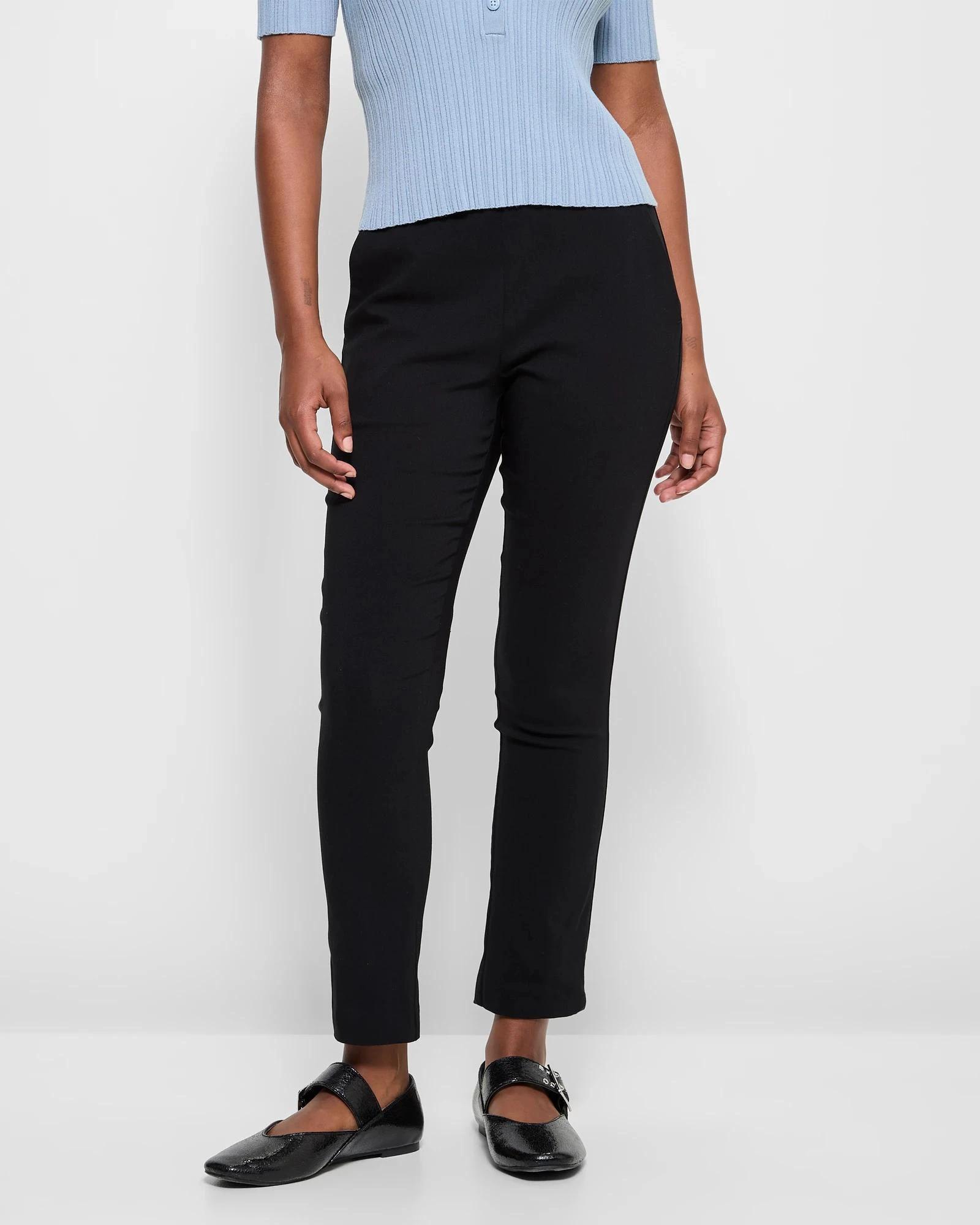 2 Target Petites Ankle Length Bengaline Pants - Carrie BLACK, 2 of 5