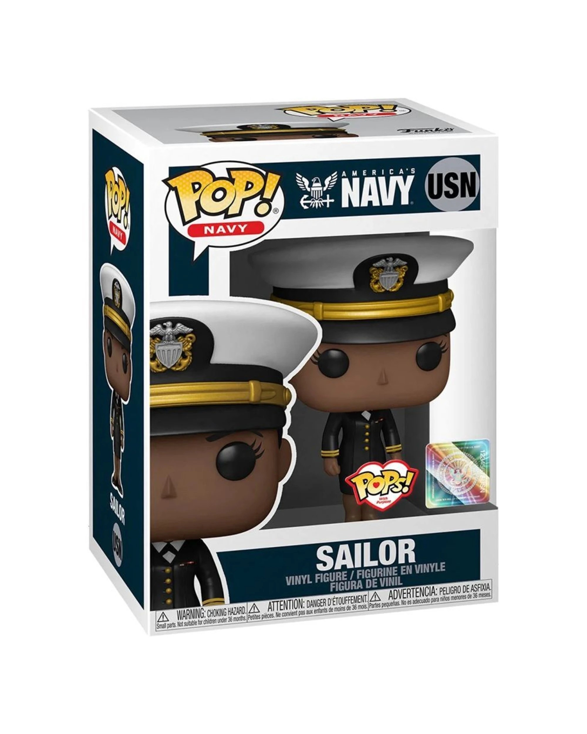 2 Pop Vinyl Figurine US Military Navy Female African American 10cm Toy Collectible - Multi, 2 of 3
