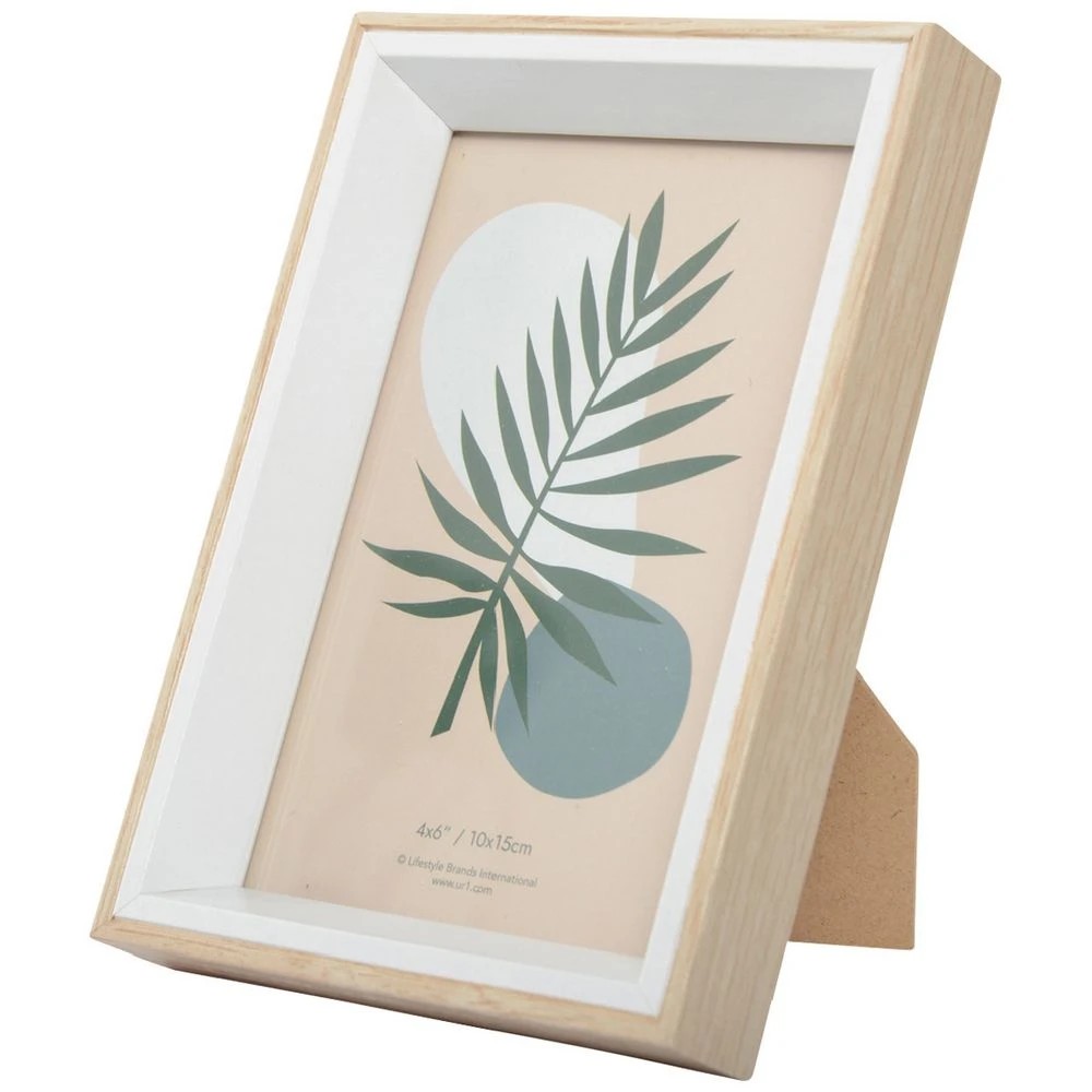 1 Harper 6x4" Photo Frame White/Oak, 1 of 6