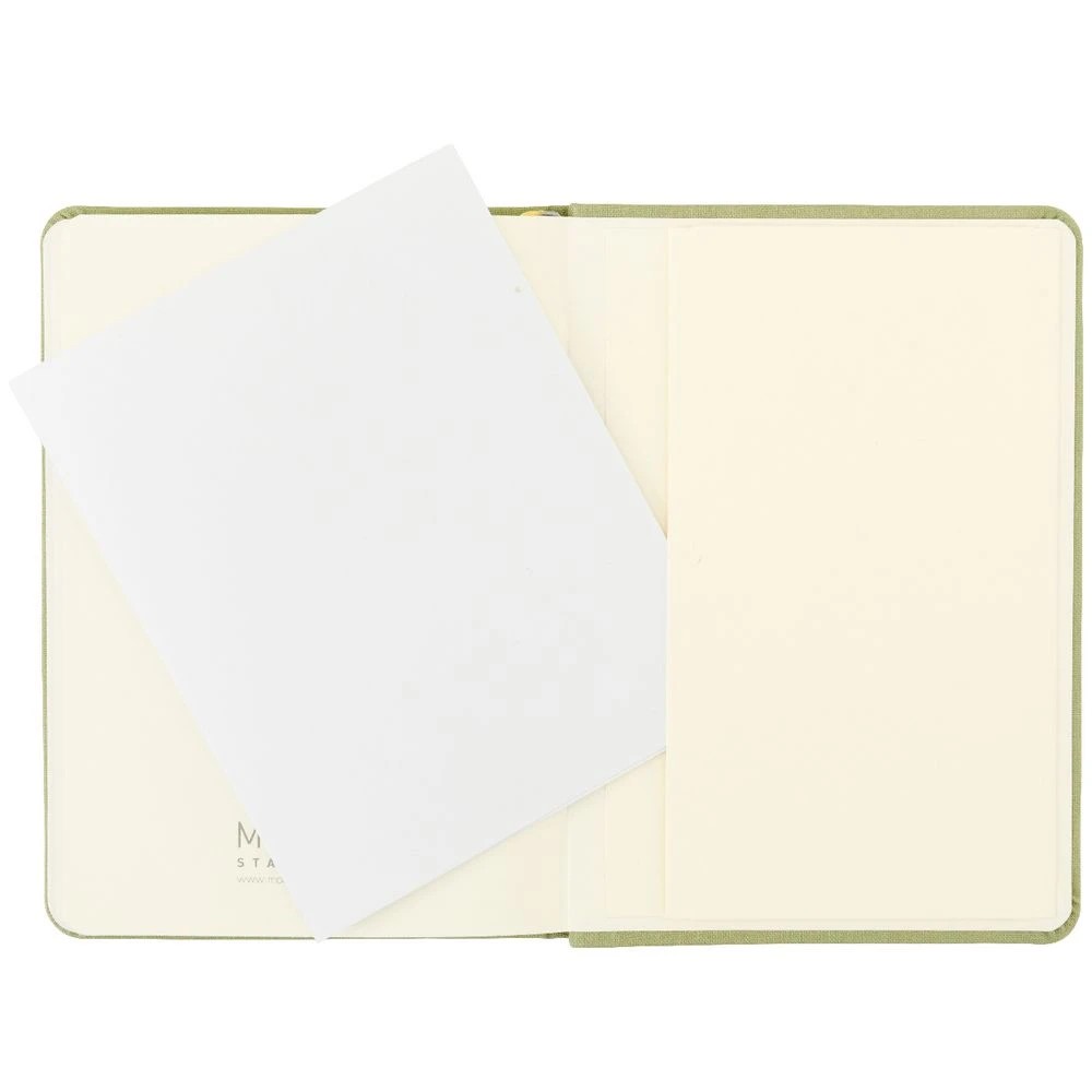 5 Modena A6 Linen Plain Notebook Sage, 5 of 5