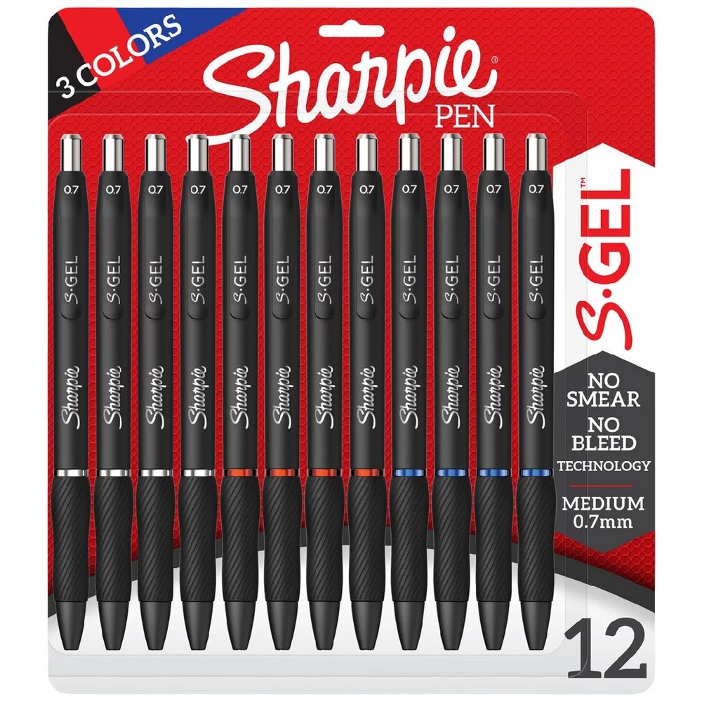 1 Sharpie S-Gel Retractable Gel Pens 0.7mm Assorted 12 Pack, 1 of 10