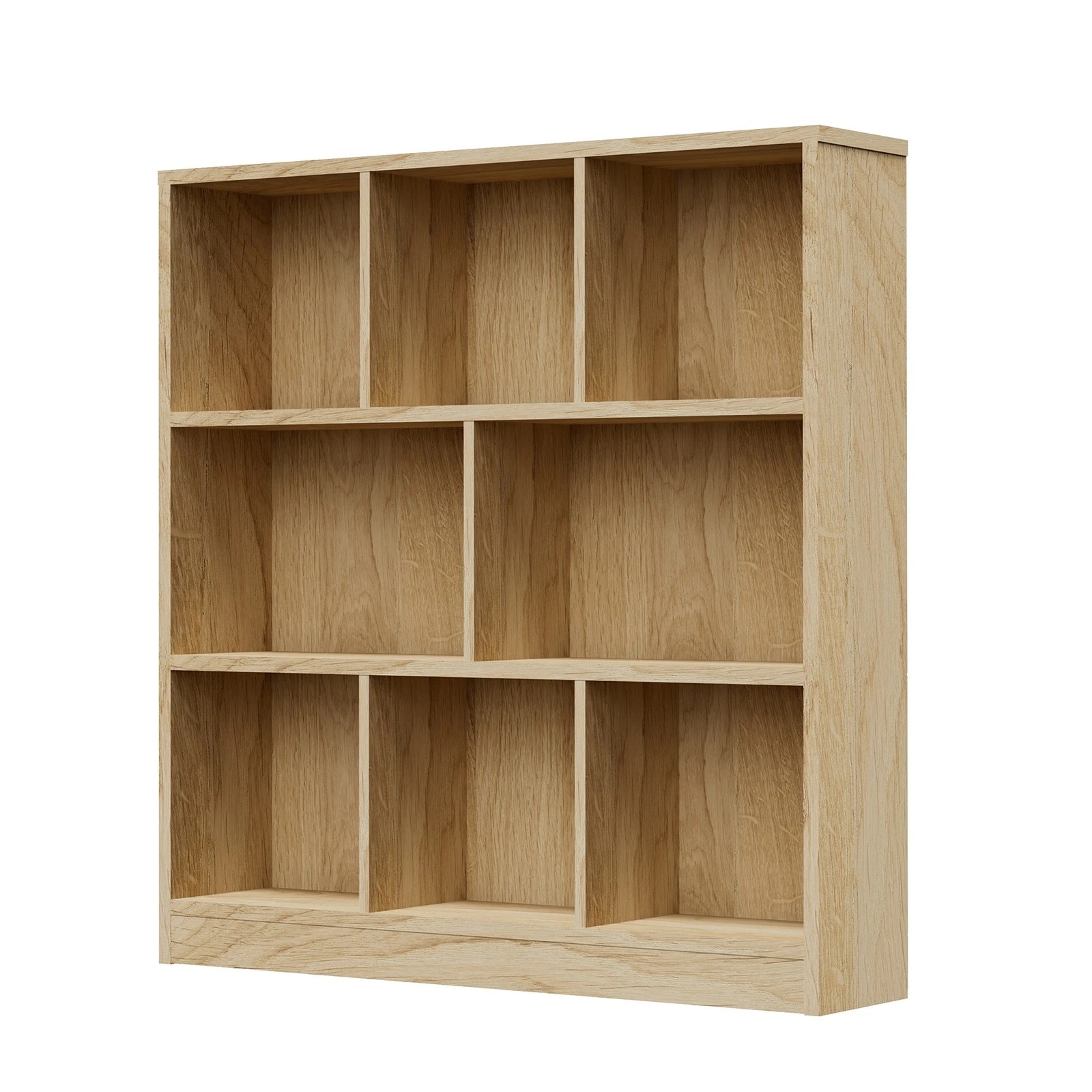 1 Oikiture Bookshelf Bookcase Display Shelves Unit Storage Organizer Stand
 - Natural, 1 of 9