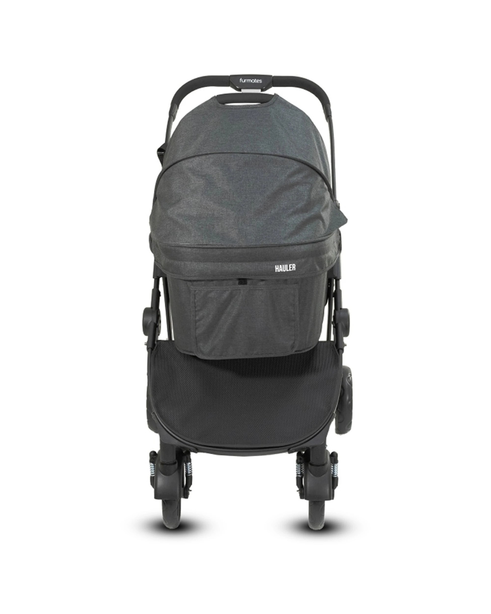 8 Furmates Hauler Pet Stroller Pram With Removable Carrier Mesh And Foldable 25kg - Grey, 8 of 8