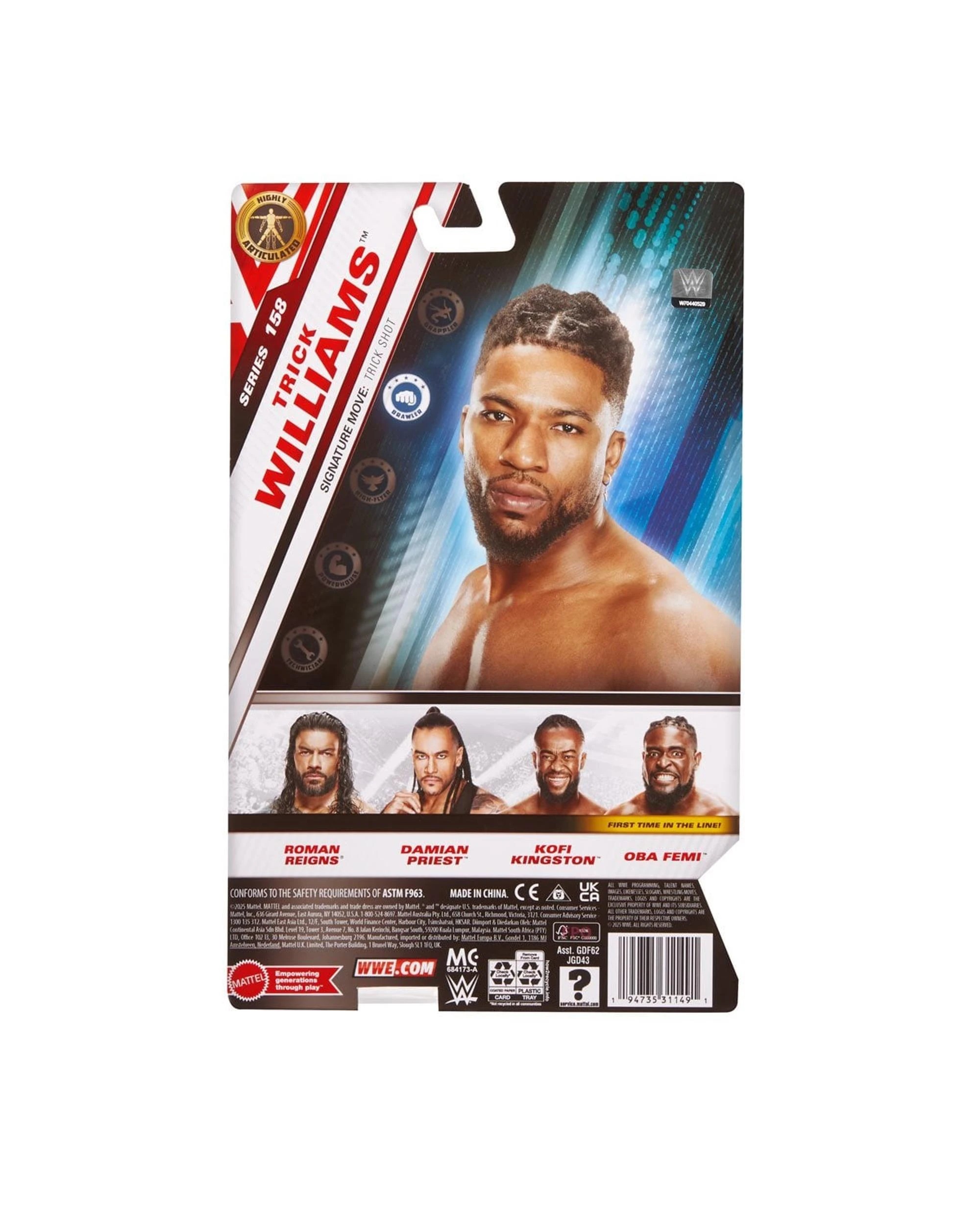 6 WWE Main Event Series 158 Trick Williams Action Figure, 6 of 6