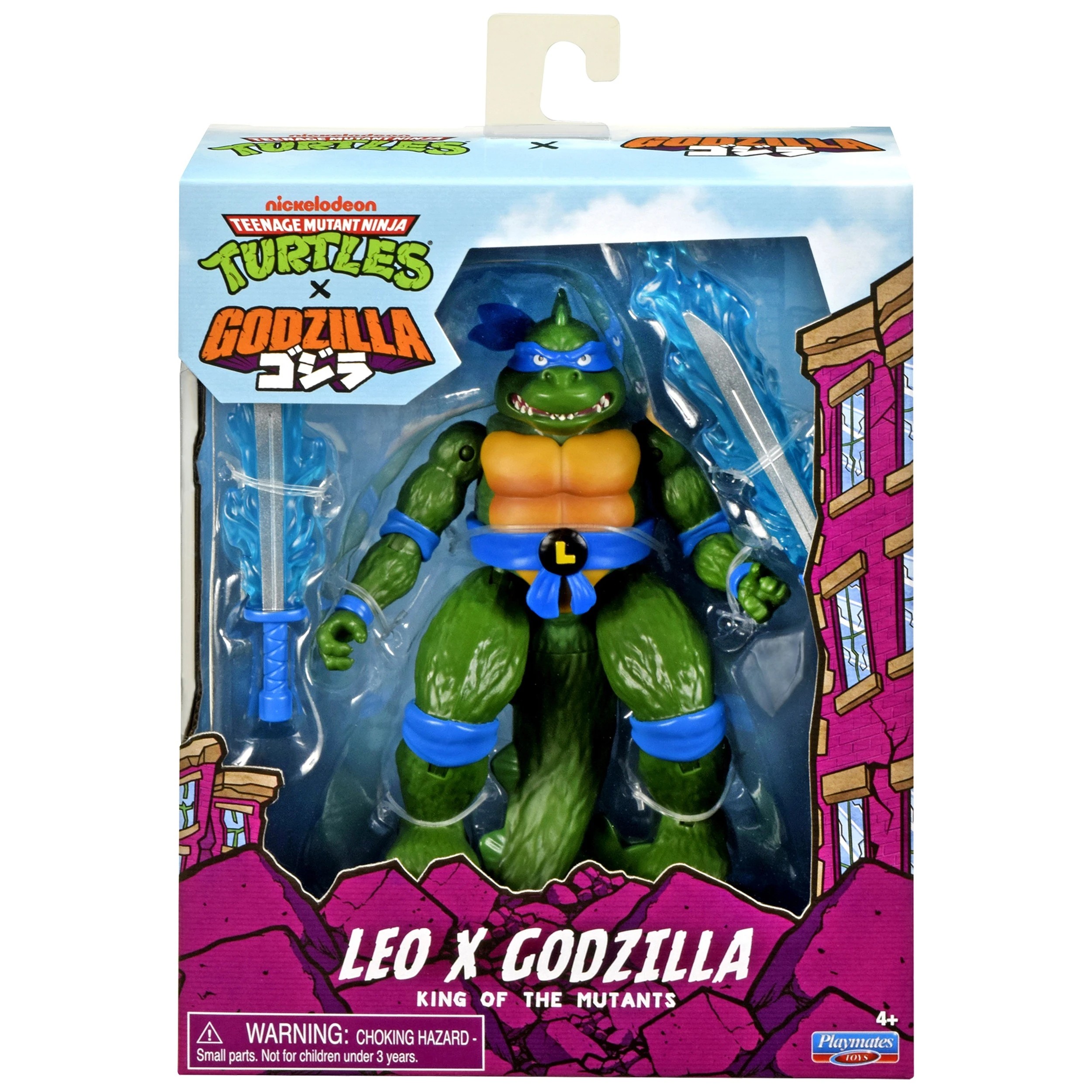 3 TMNT Teenage Mutant Ninja Turtles x Godzilla Figures - Leo - Multi, 3 of 6