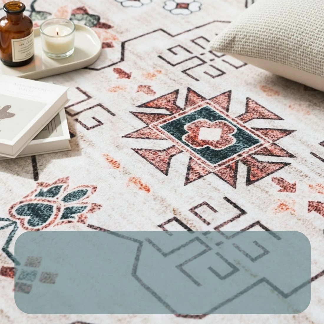 6 Artiss Washable Floor Rug 240X340cm Large Area Rug Modern Living Room - Beige, 6 of 9