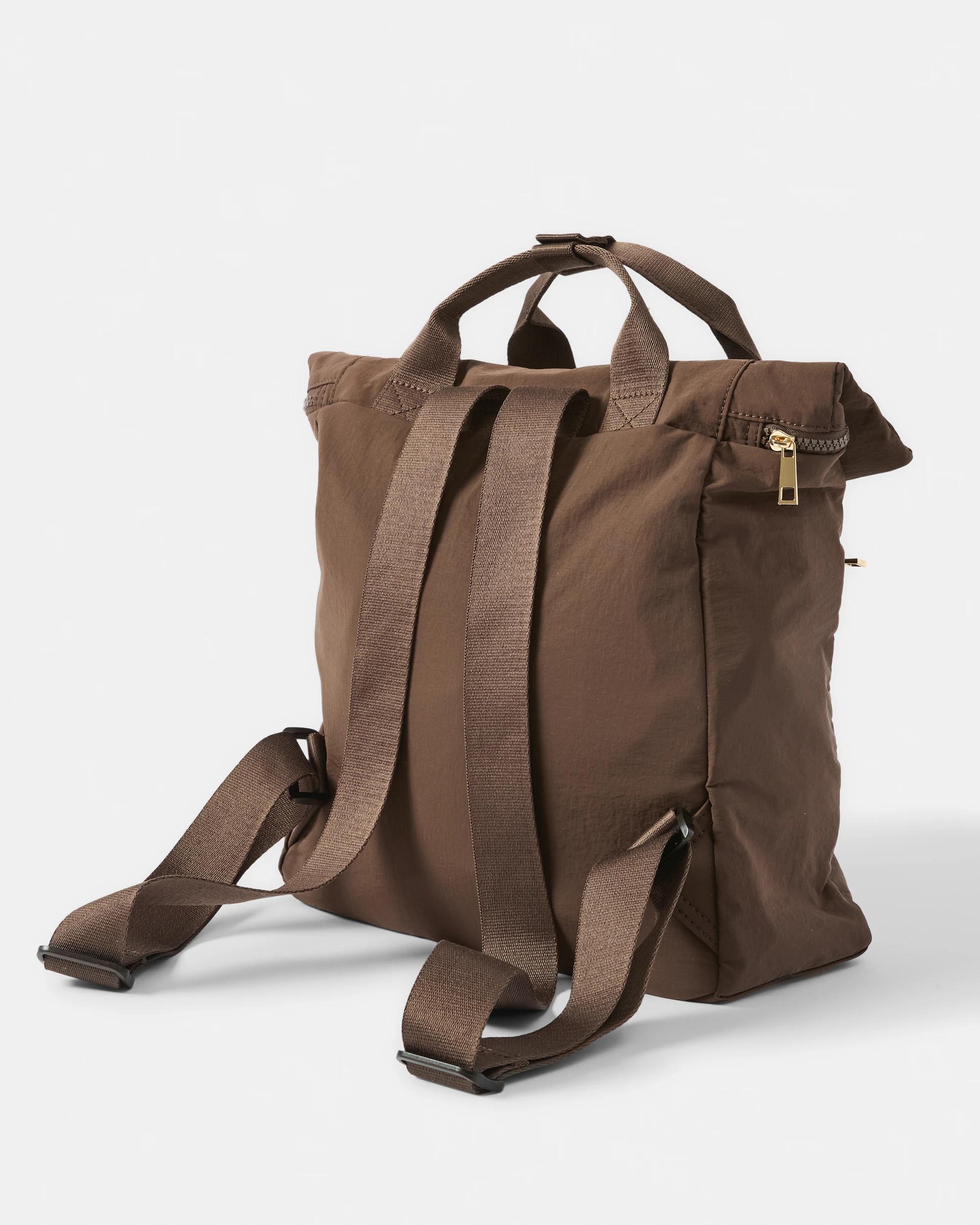 2 Padded Nylon Backpack Deep Choc, 2 of 6