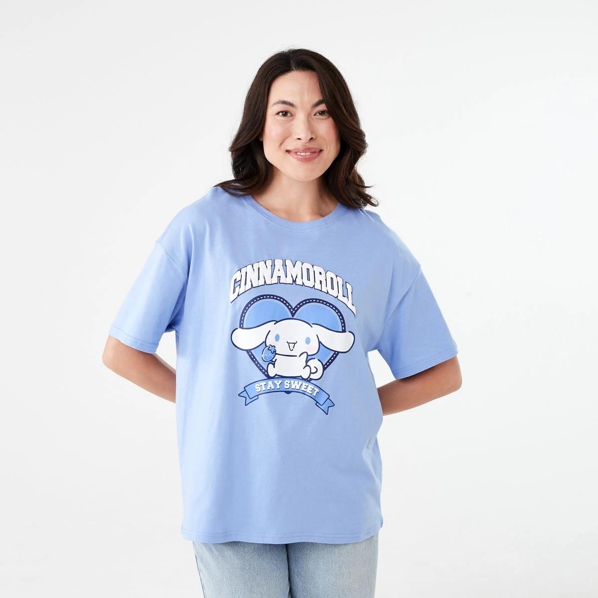 1 Cinnamoroll License Short Sleeve T-shirt CINNAMOROLL BRUNIBLUE, 1 of 5