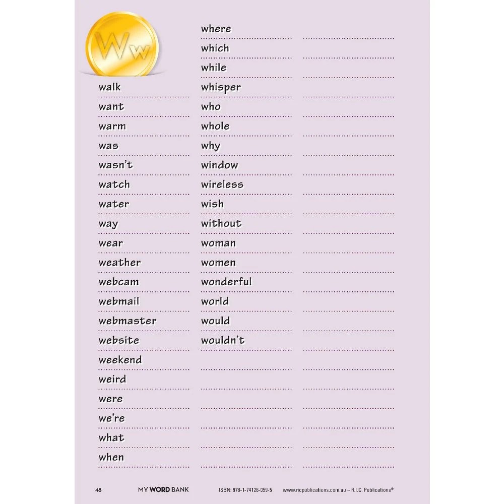 4 My Word Bank Book, 4 of 5