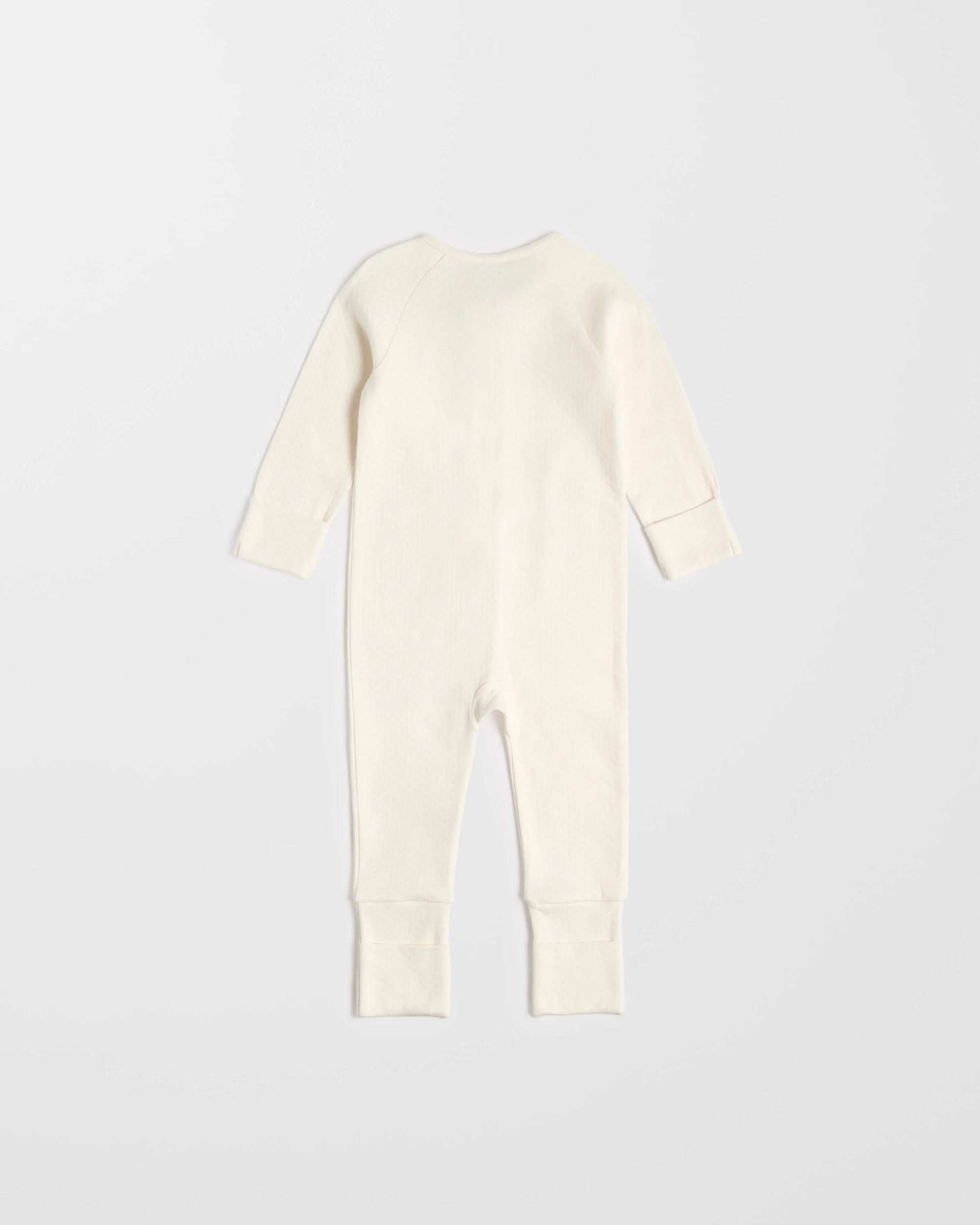 4 Target Baby Organic Cotton Pointelle Zip Coverall CREAM, 4 of 6