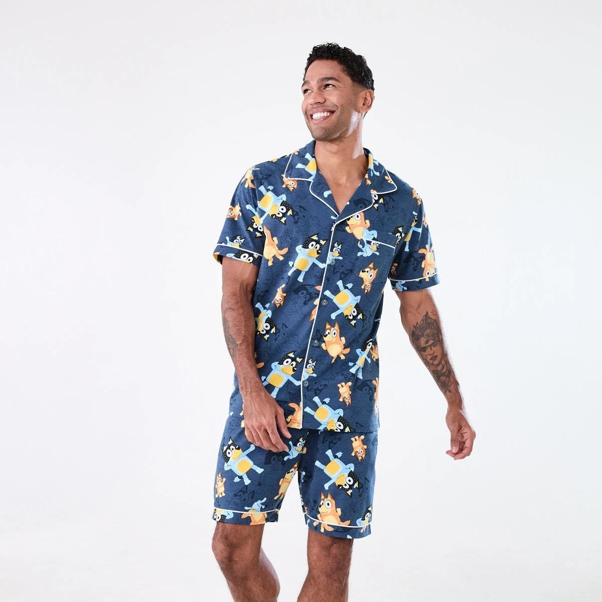 1 Bluey License Short Sleeve Button Through Matching Family Pyjama Set BLUEY, 1 of 9