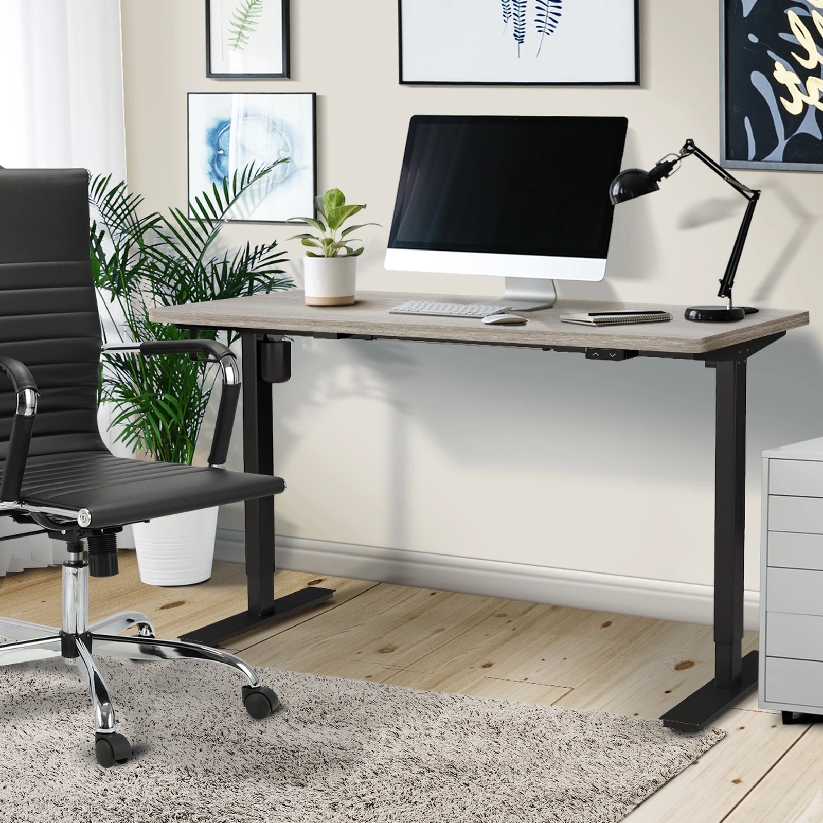 2 Oikiture 140cm Electric Standing Desk Single Motor Height Adjustable Sit Stand Table Top
 - Multi, 2 of 4