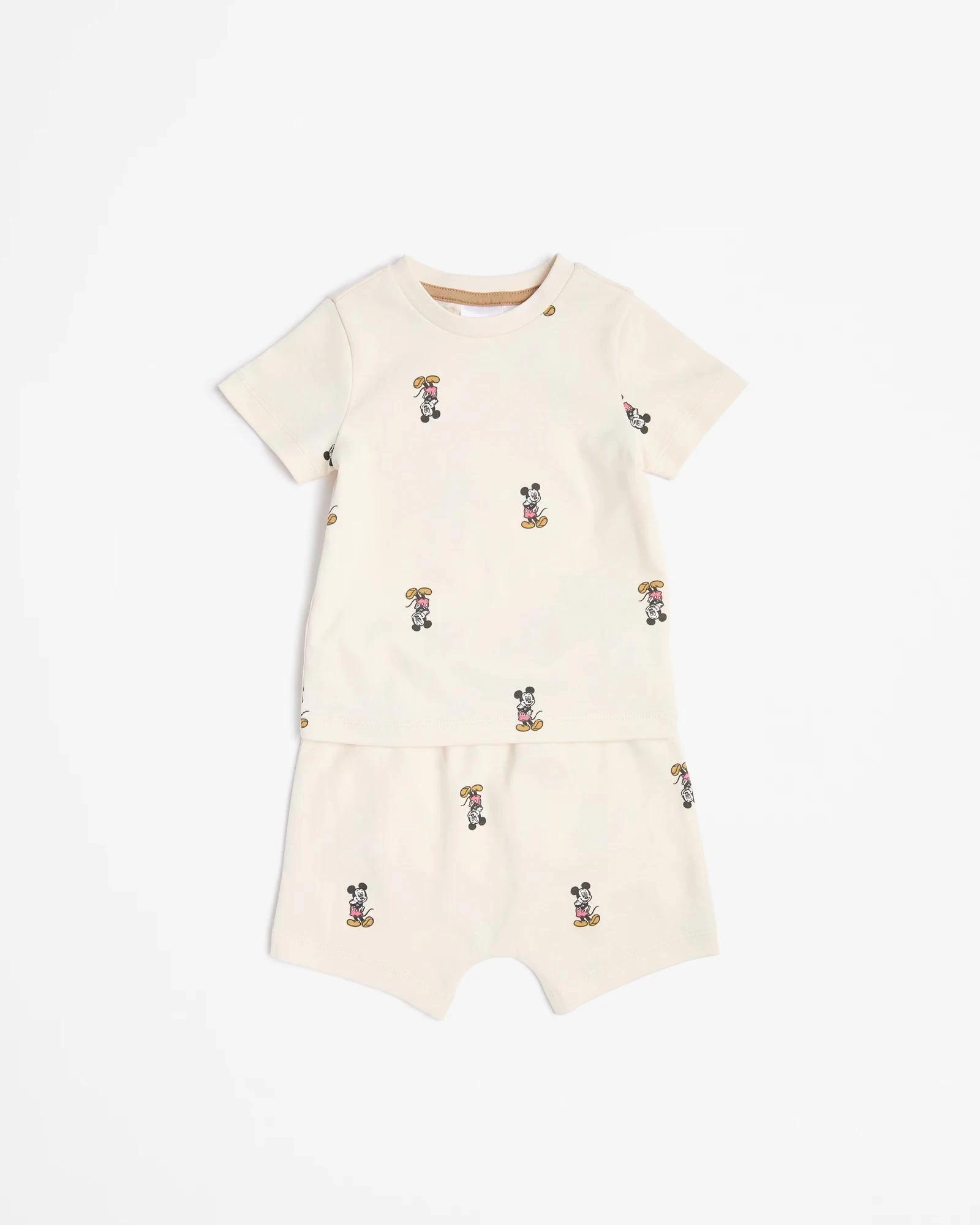 3 Baby Disney Mickey Mouse Organic Cotton 2 Pack Pyjama Set MULTI, 3 of 5