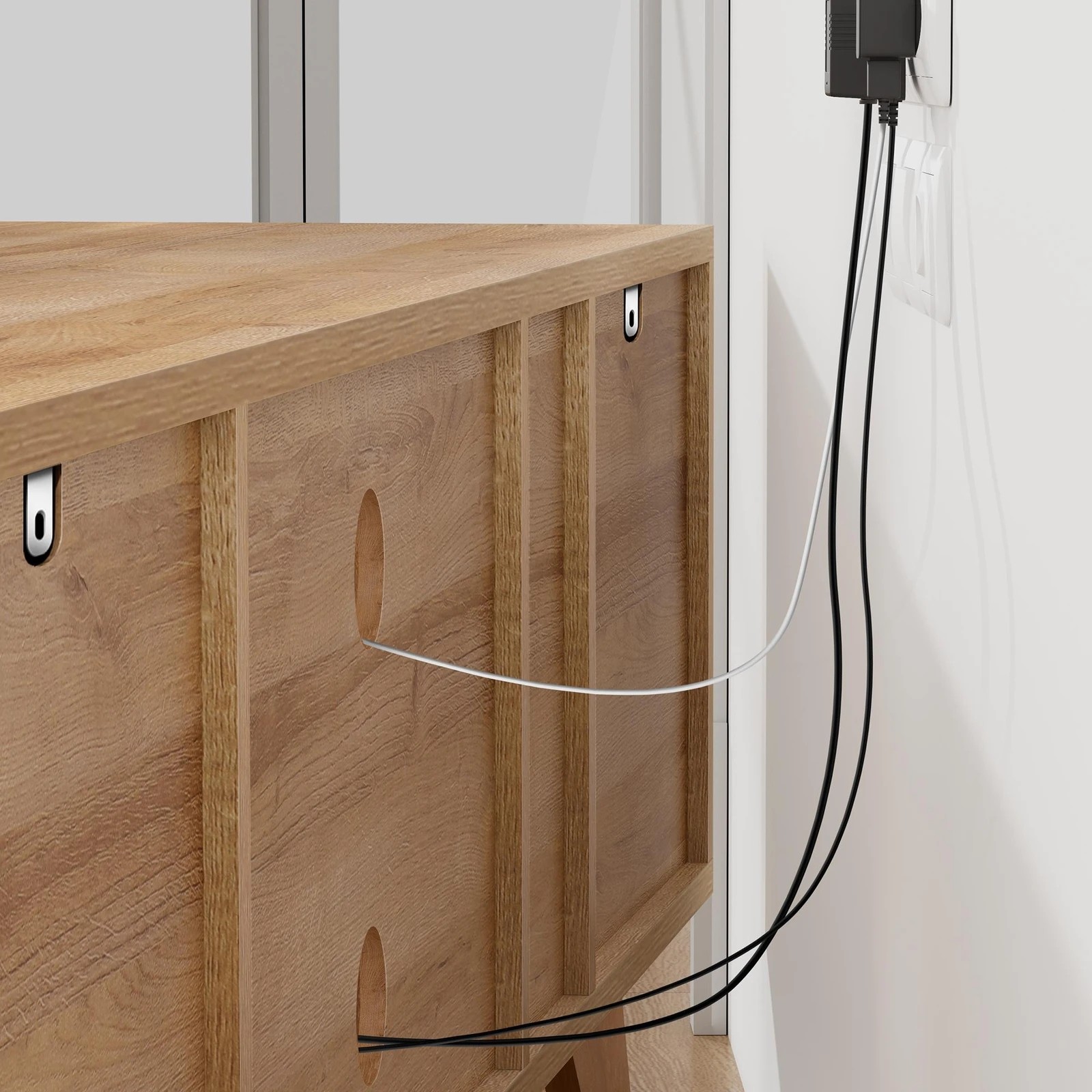 8 Alfordson Entertainment Unit TV Cabinet Stand 180cm Drawer Shelf - Oak, 8 of 10