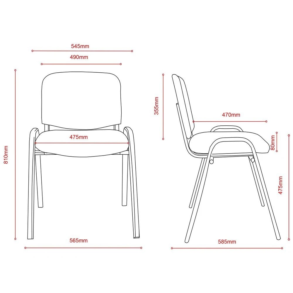 8 Windsor Visitor Chair Black Visitor Chairs and Stools, 8 of 8