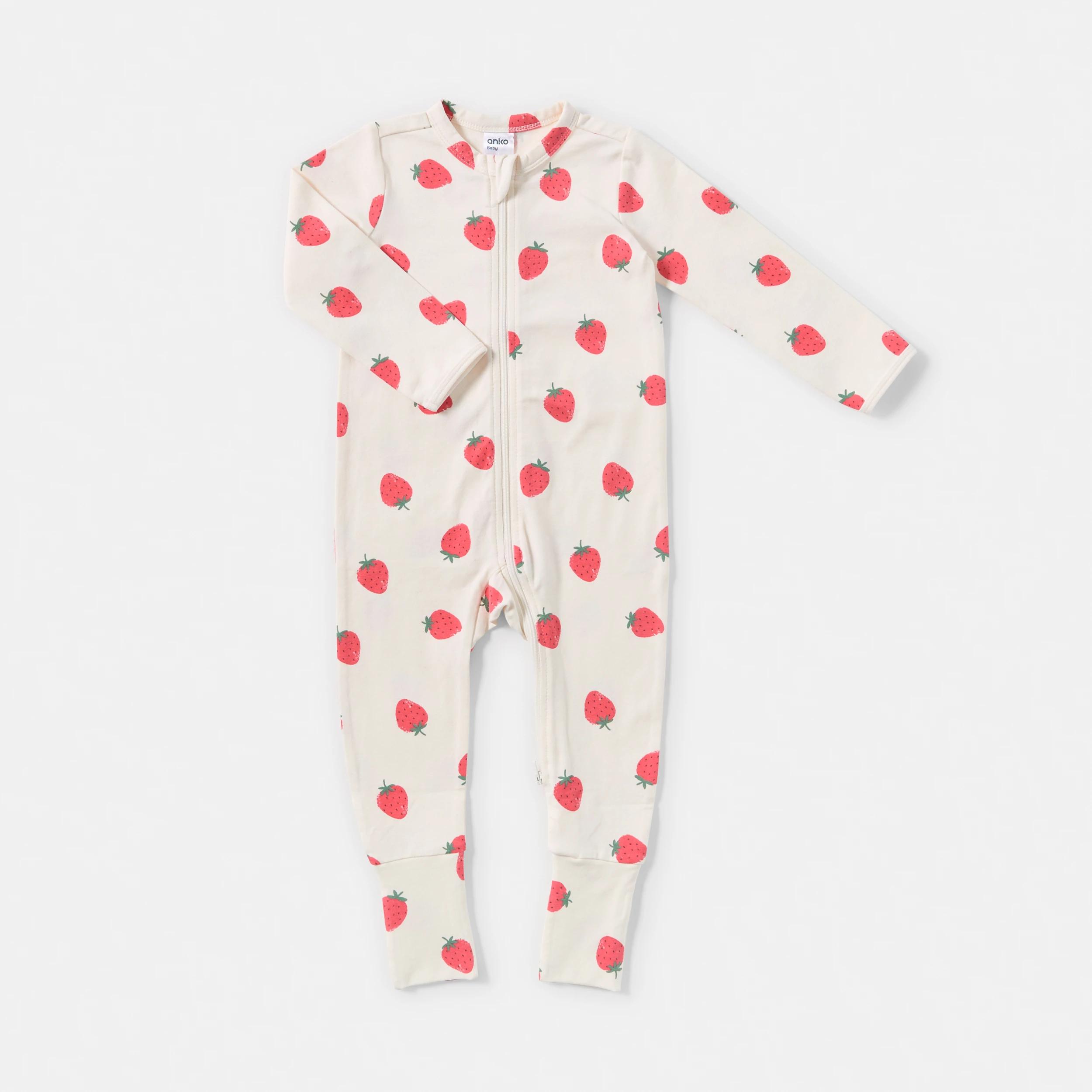 1 Turn Cuff Coverall CREAM STRAWBERRY, 1 of 3