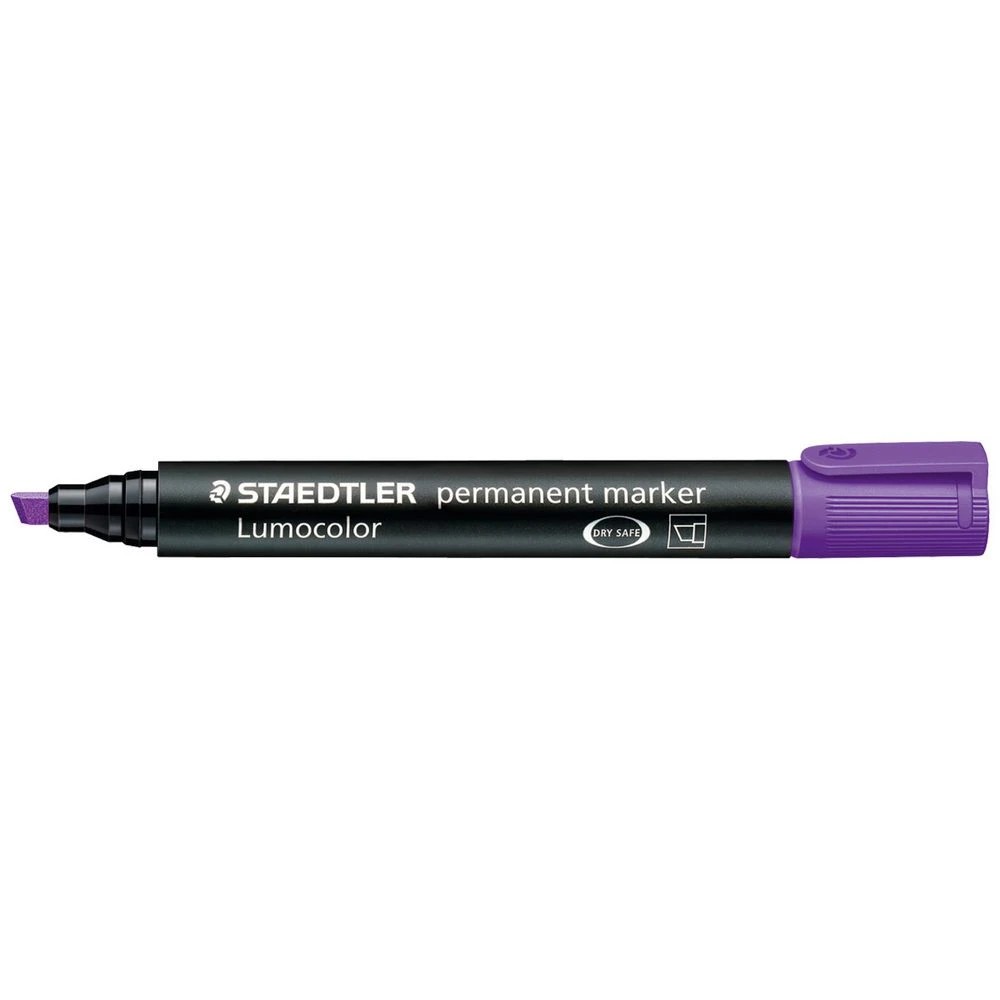 1 Staedtler Lumocolour Permanent Marker Chisel Violet, 1 of 2